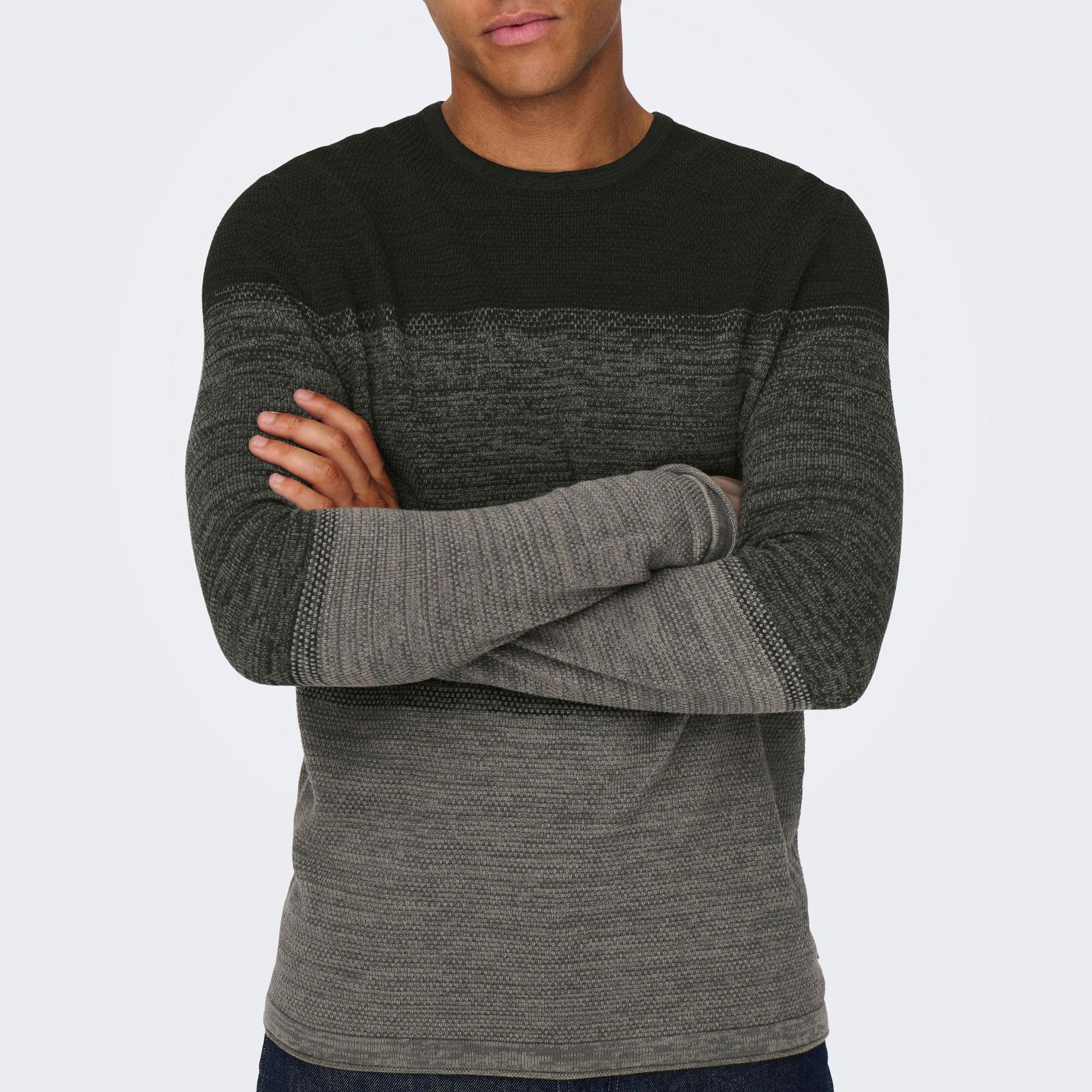 Only & Sons Panter Life 12 Struc Crew Knit Pullover Herren