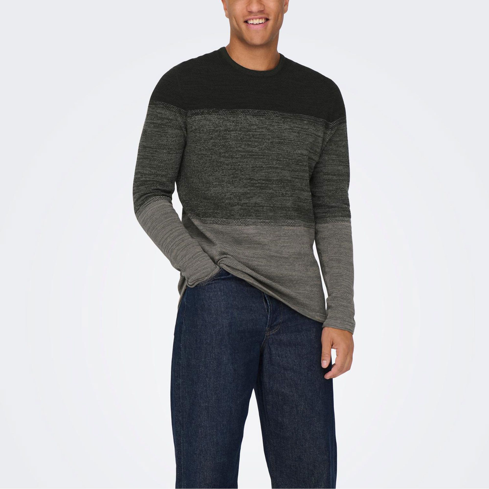 Only & Sons Panter Life 12 Struc Crew Knit Pullover Herren