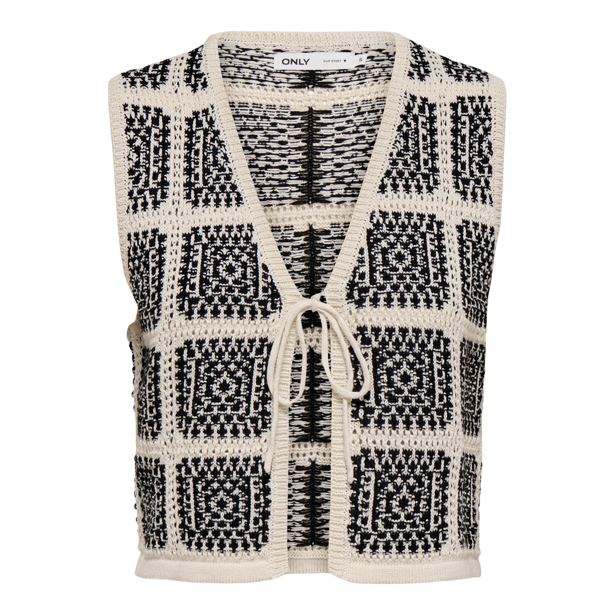 Only Loa SL String Crochet Knitted Gilet Dames