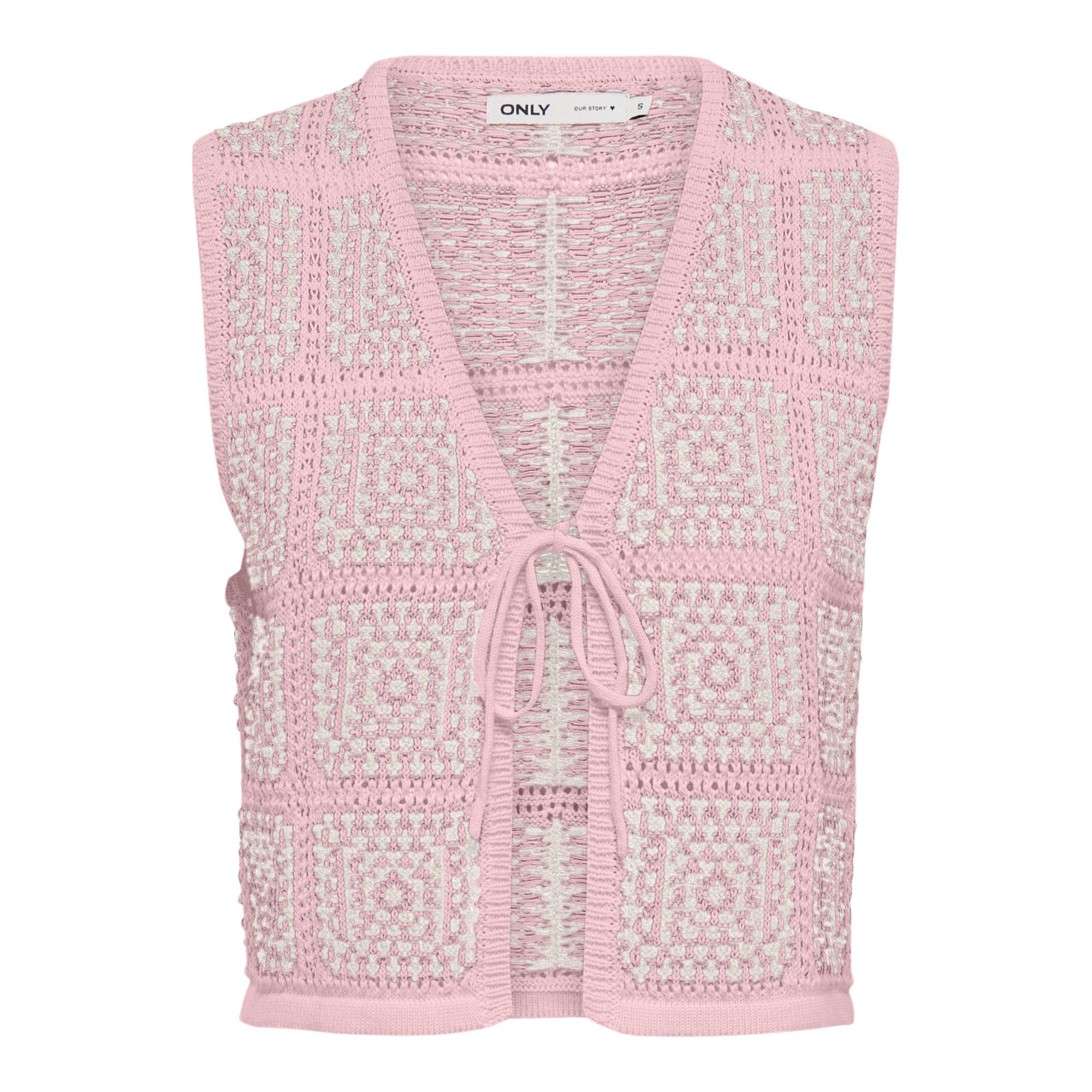 Only Loa SL String Crochet Knitted Gilet Dames
