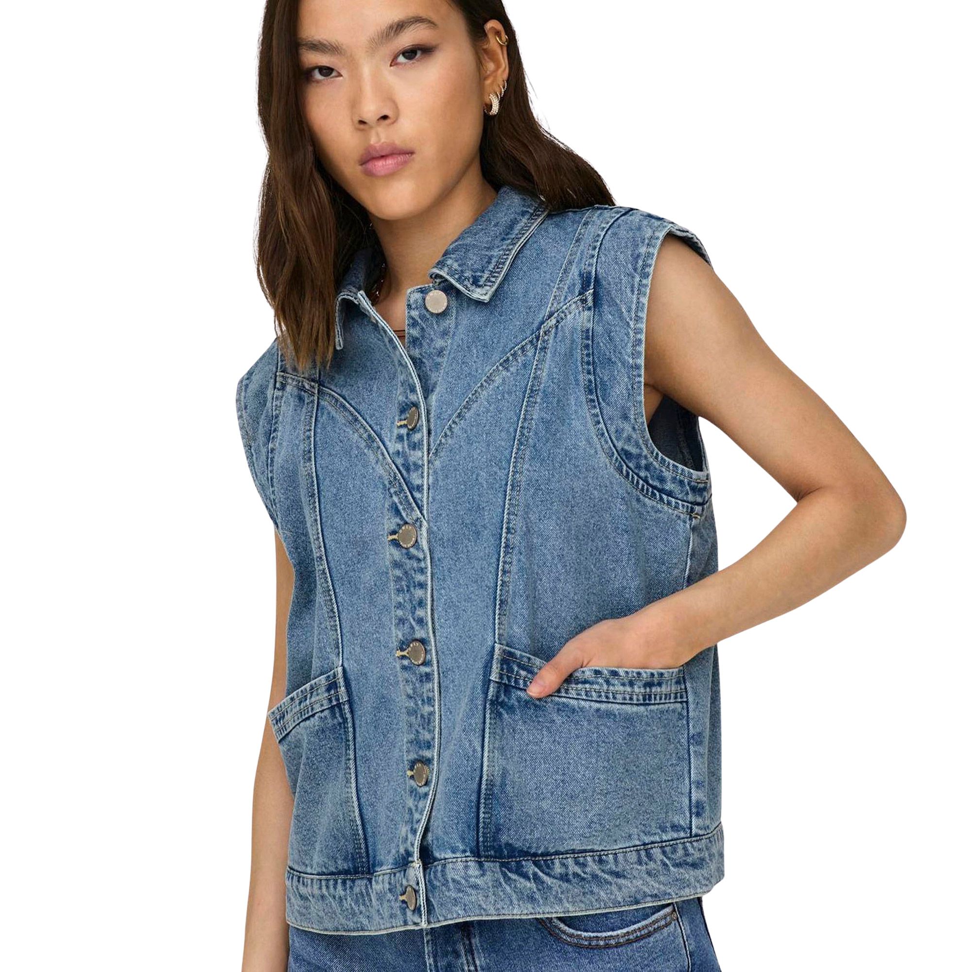 Only Kennedy Denim Gilet Dames