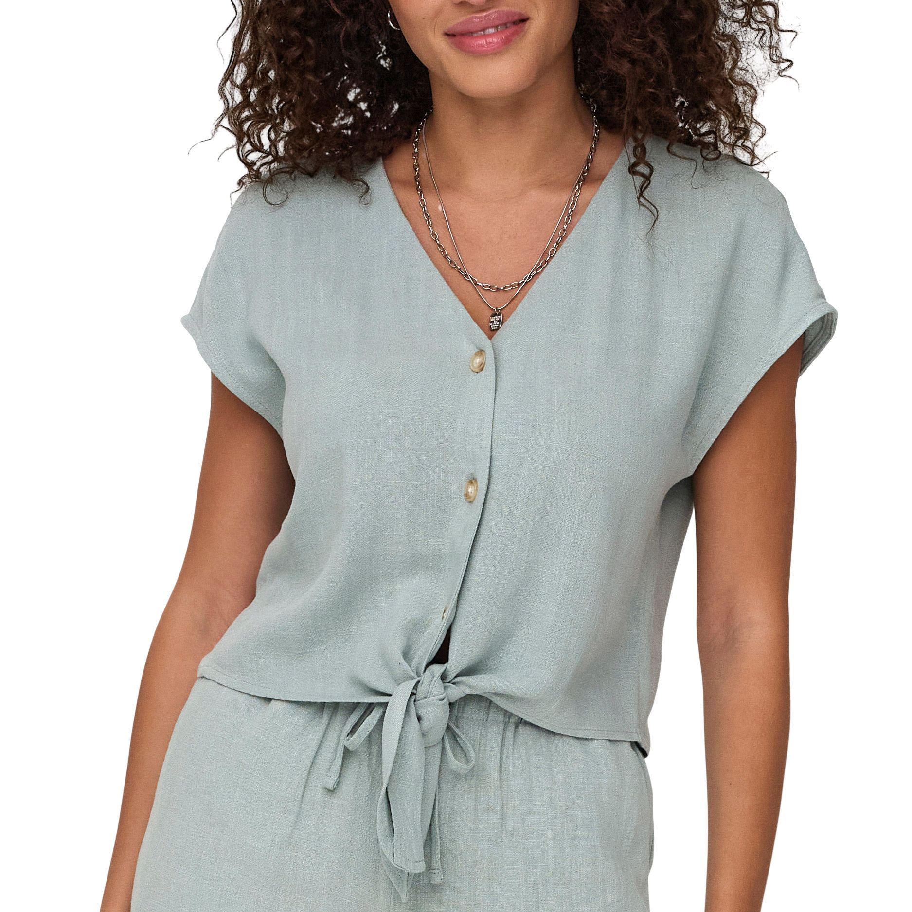 Only Siesta Knot Linnen Blouse Dames