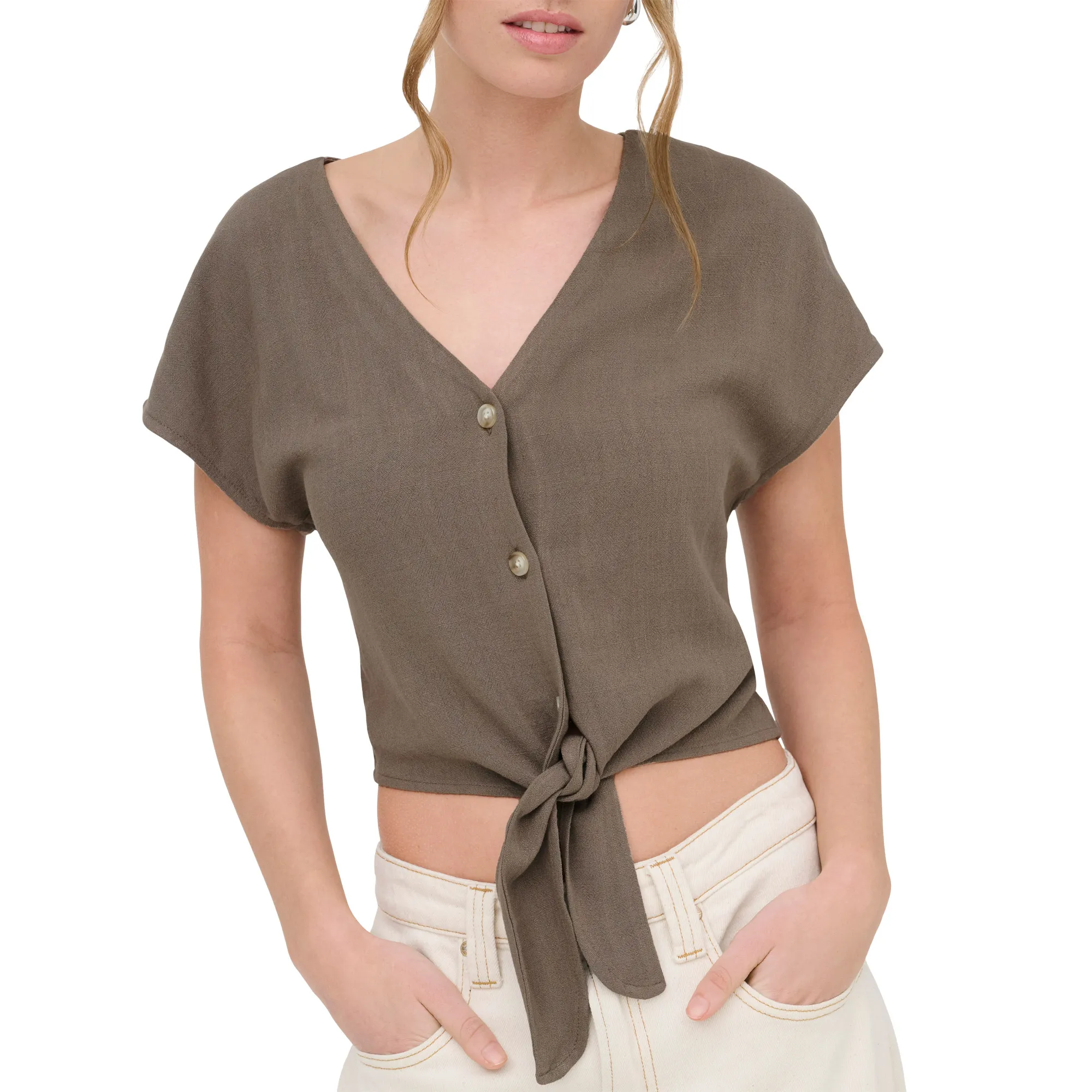 Only Siesta Knot Linnen Blouse Dames