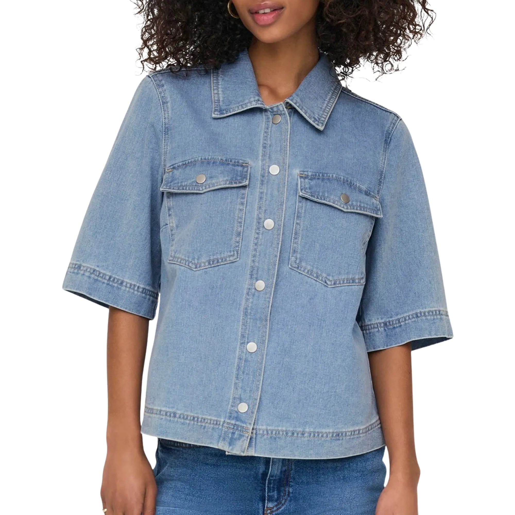 Only Belle SS Denim Blouse Dames