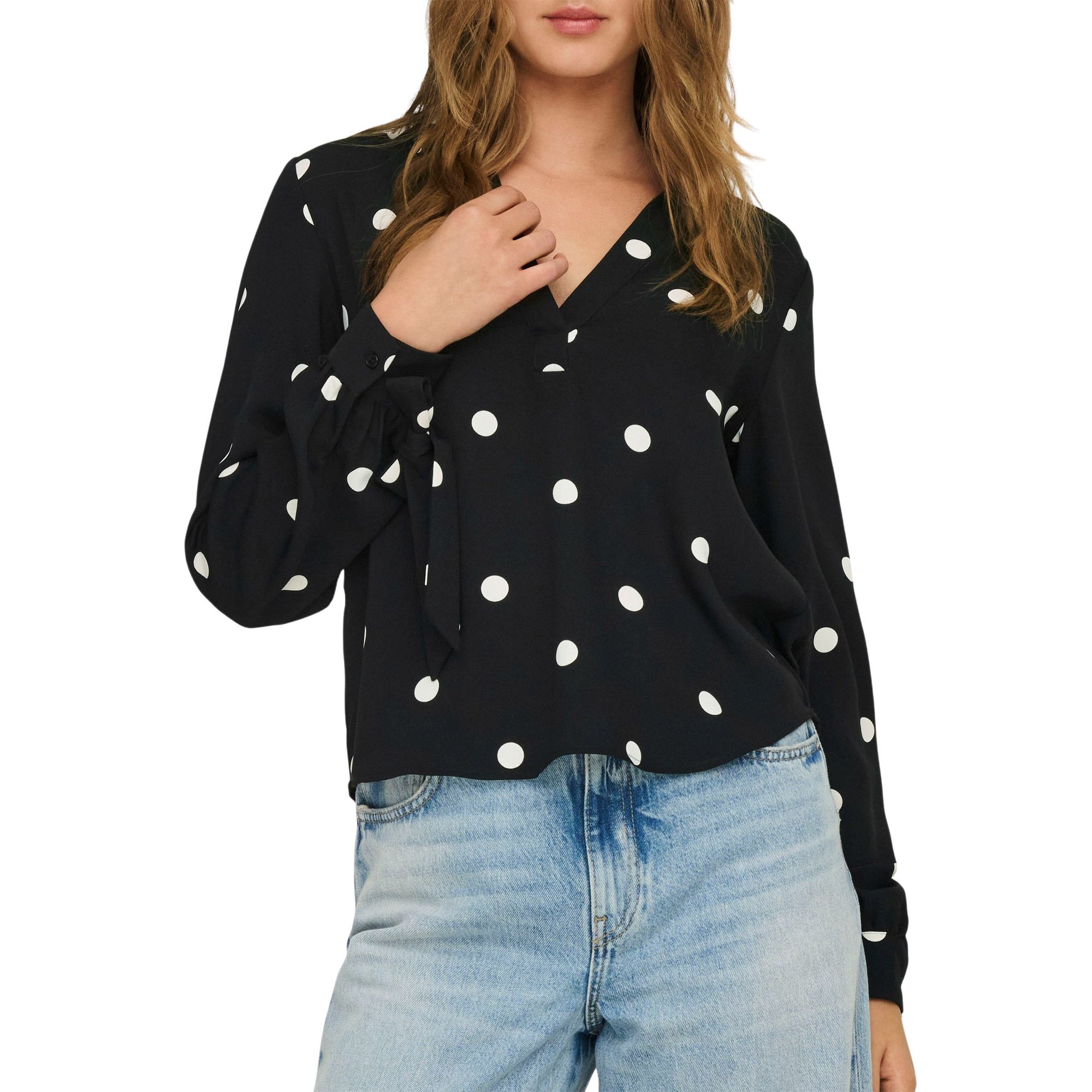 Only Belem LS Bow Blouse Dames