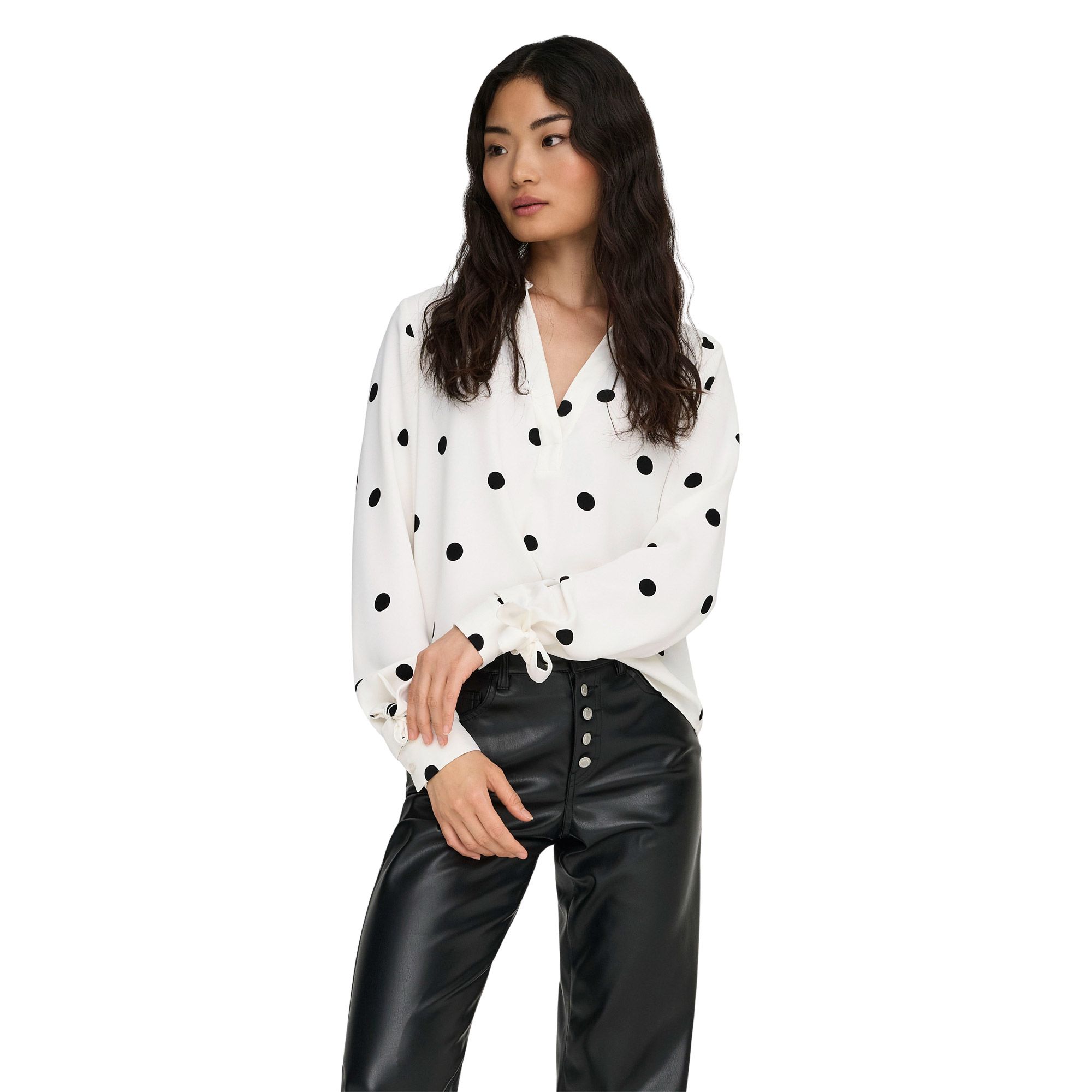 Only Belem LS Bow Blouse Dames