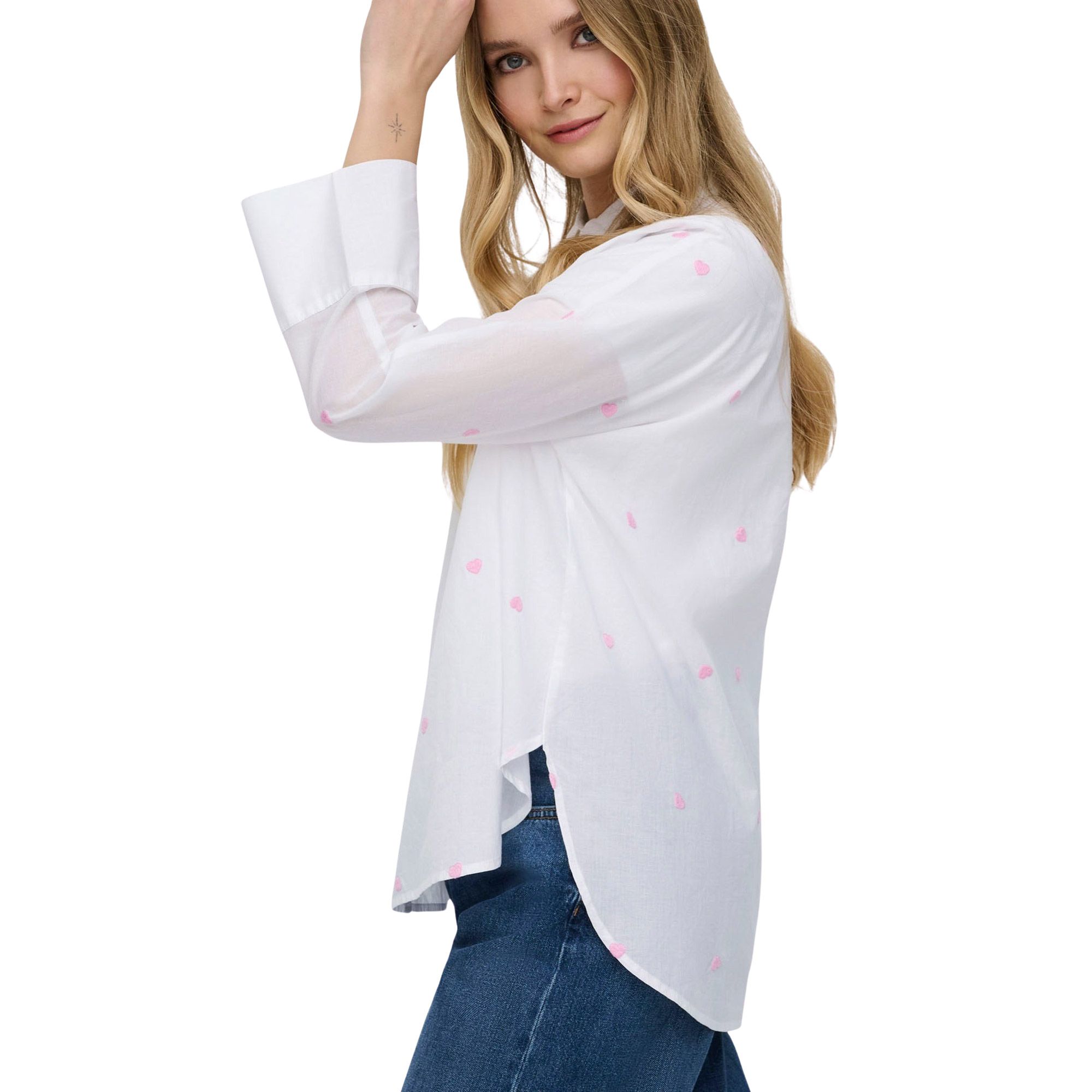 Only New Lina Grace LS Emb Blouse Dames