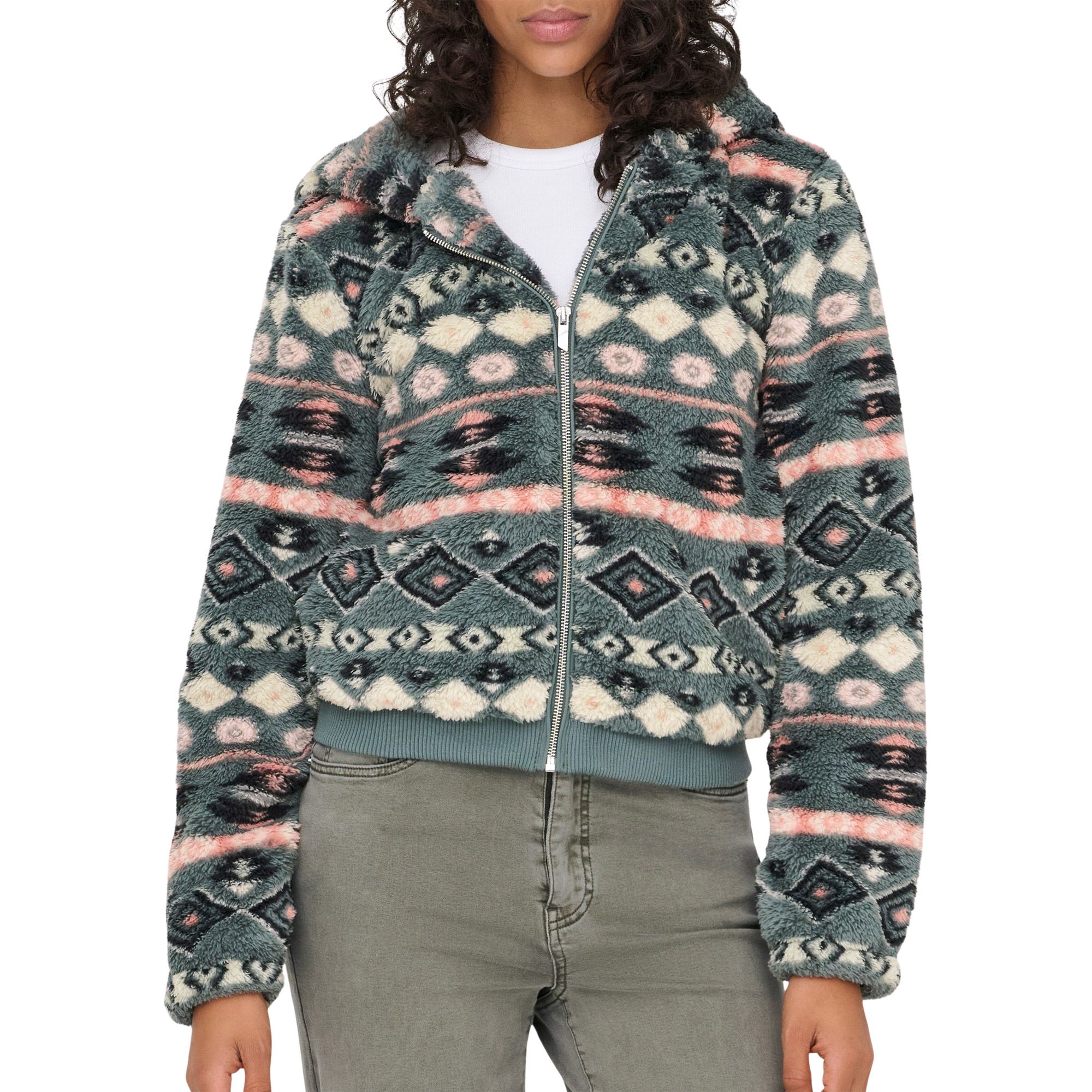 Veste polaire Only Anna Contact AOP Hooded Femmes