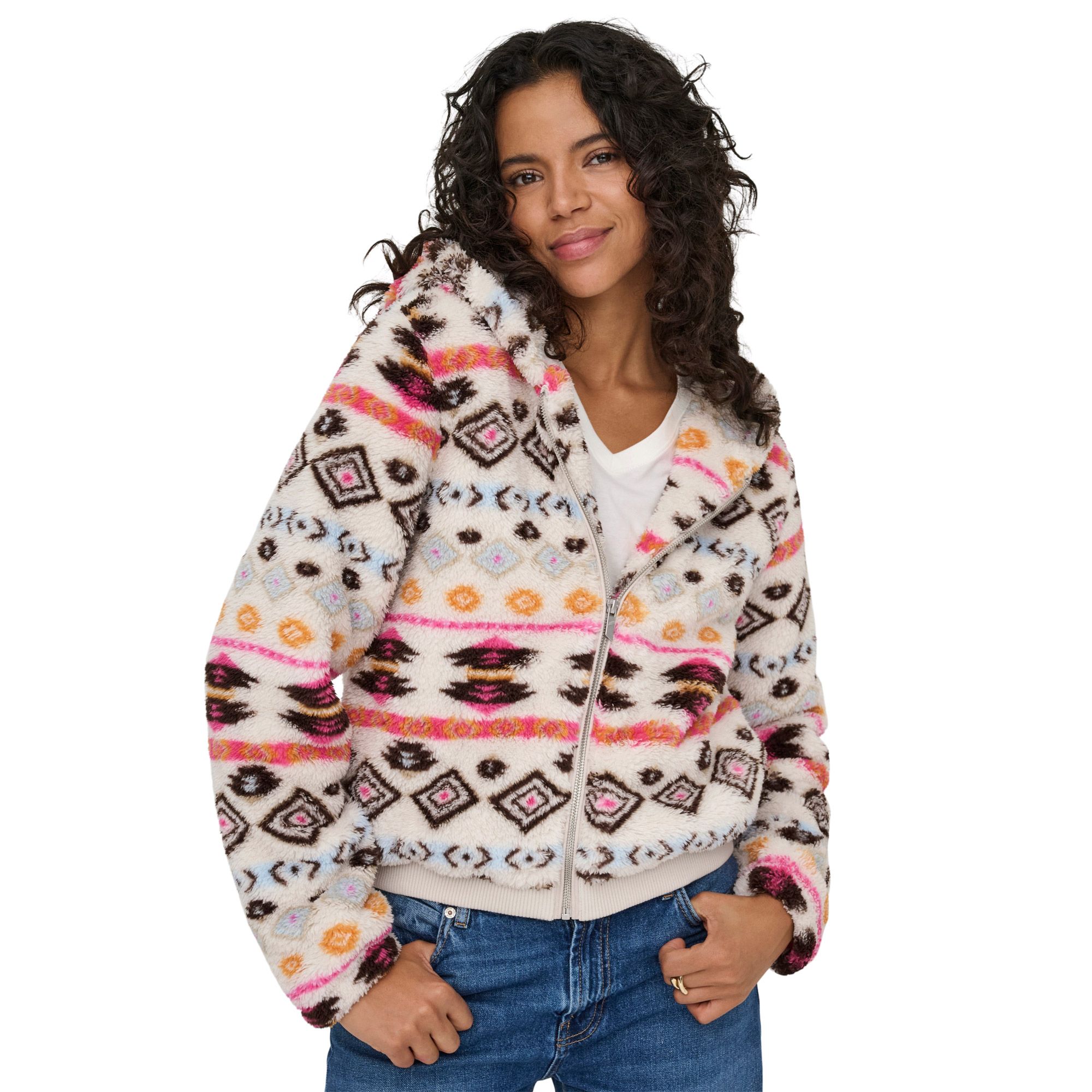 Veste polaire Only Anna Contact AOP Hooded Femmes