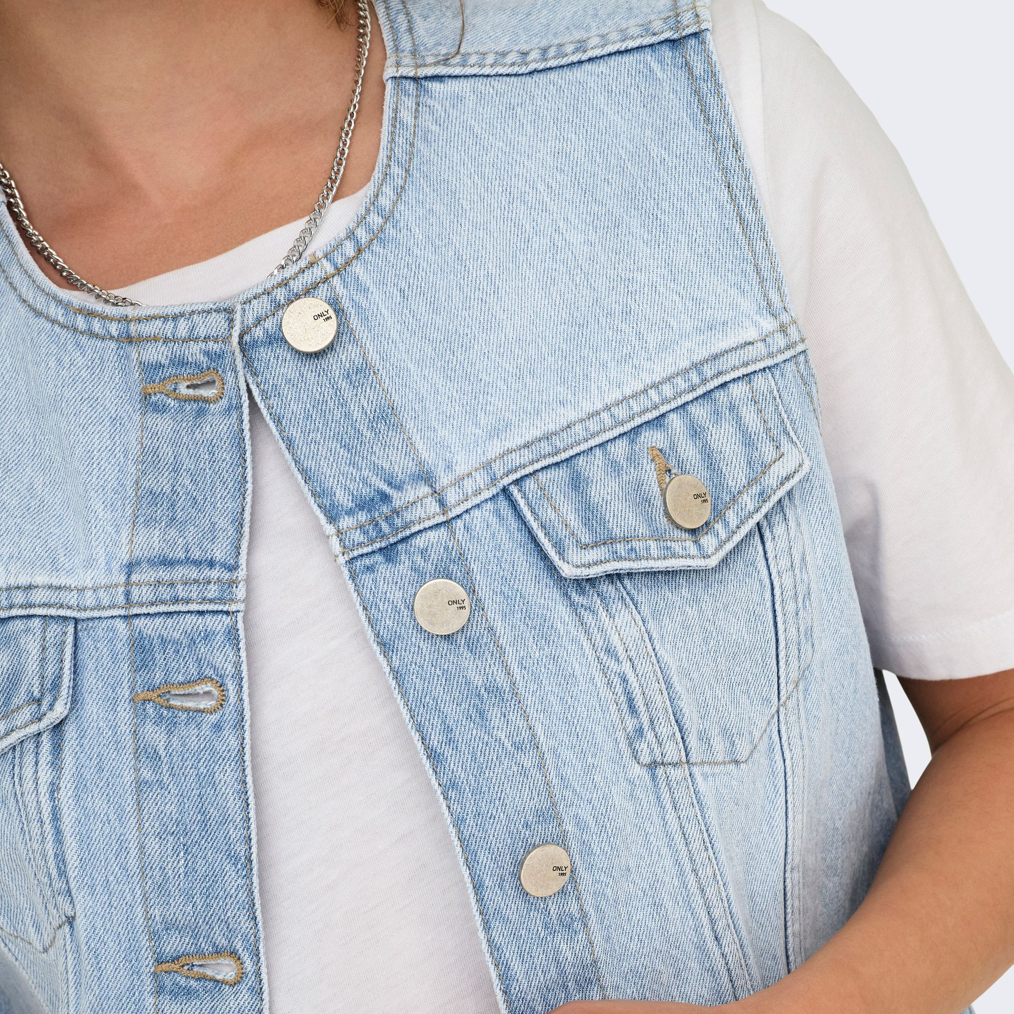 Seul Feliz Denim Gilet Dames
