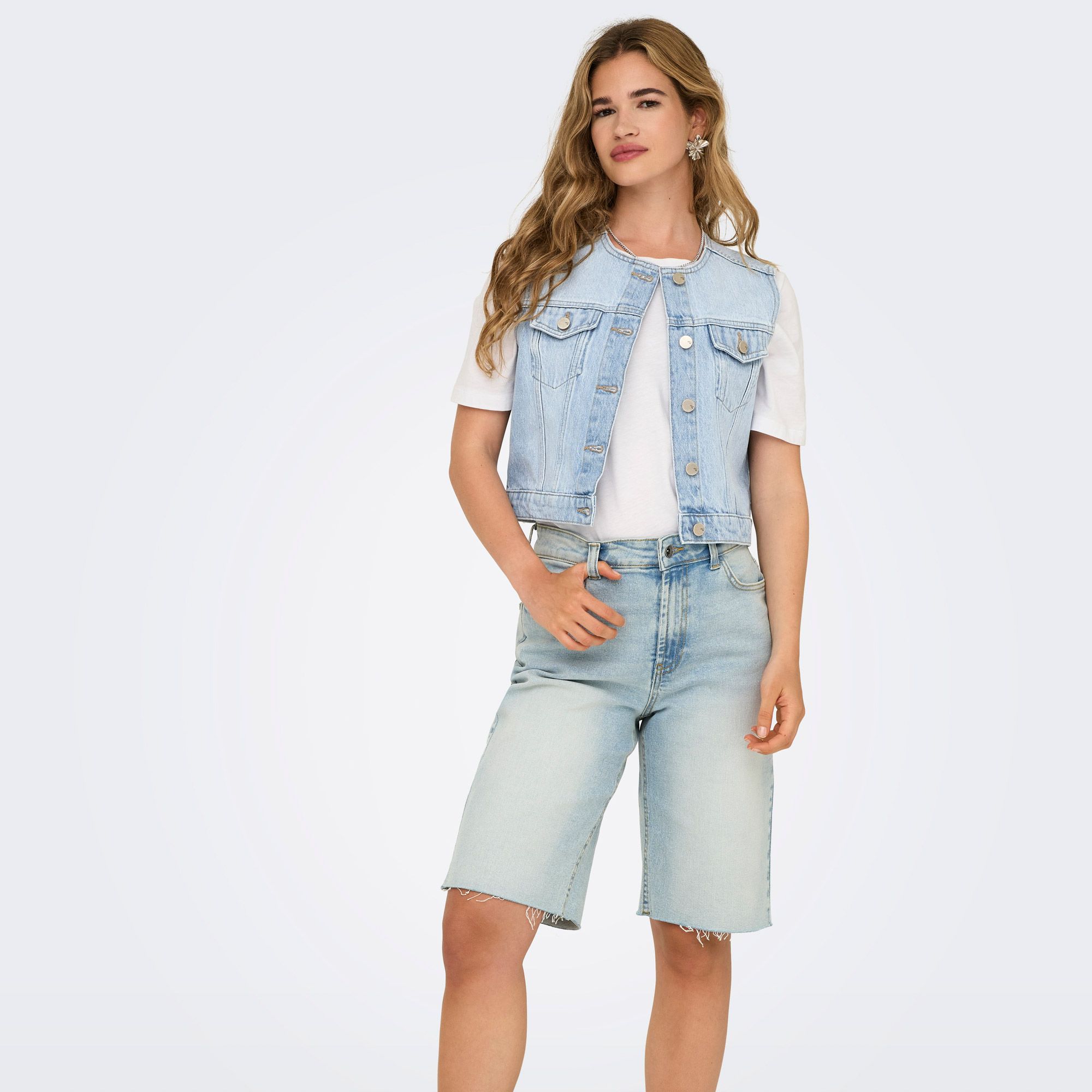 Seul Feliz Denim Gilet Dames