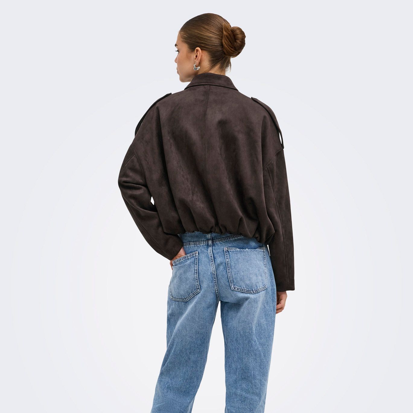 Only Moon-Stina Faux Suede Bomberjack Dames