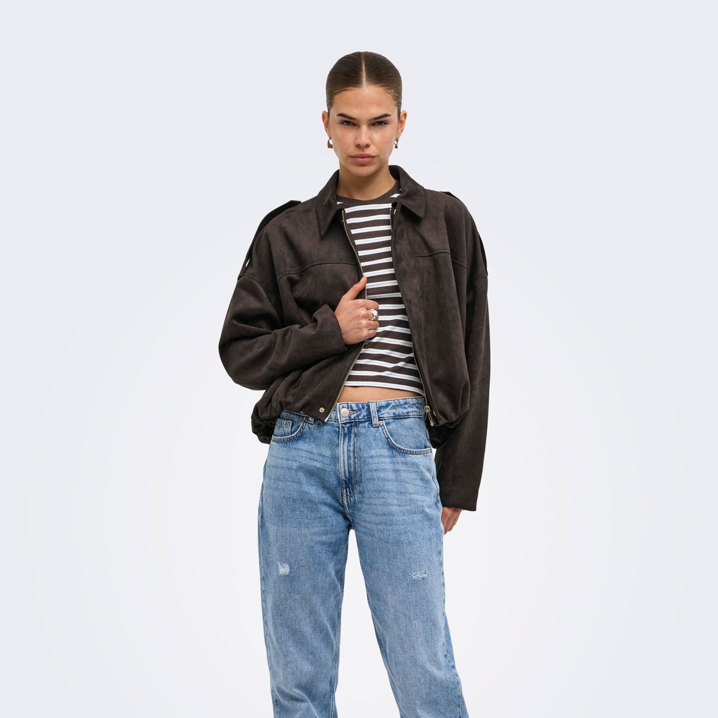 Only Moon-Stina Faux Suede Bomberjack Dames