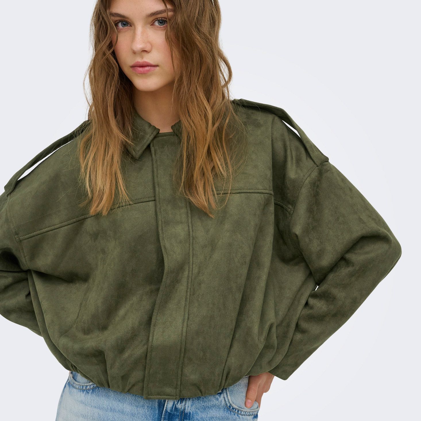 Only Moon-Stina Faux Suede Bomberjack Dames
