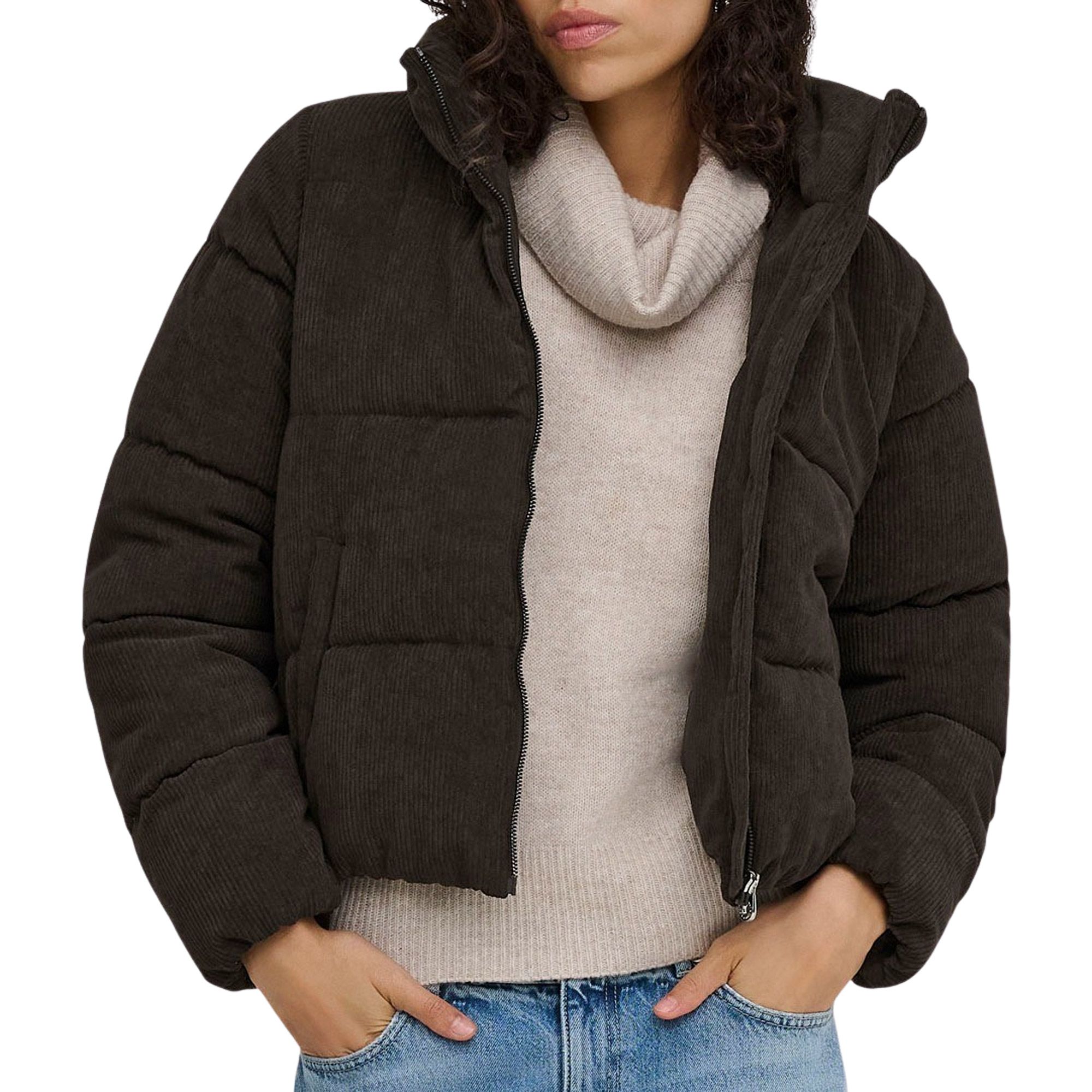 Only New Dolly Corduroy Puffer Winterjas Dames 