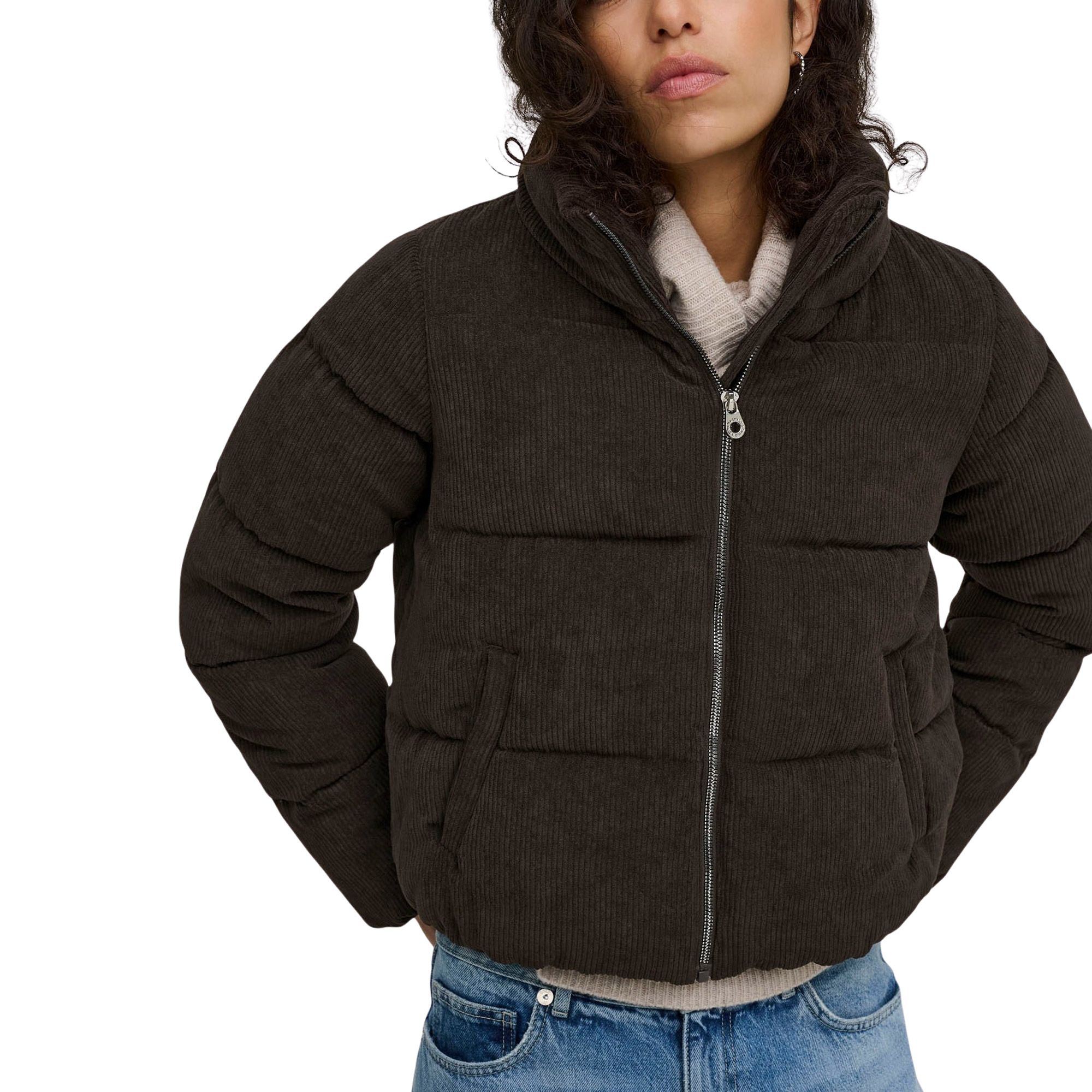 Only New Dolly Corduroy Puffer Winterjas Dames 