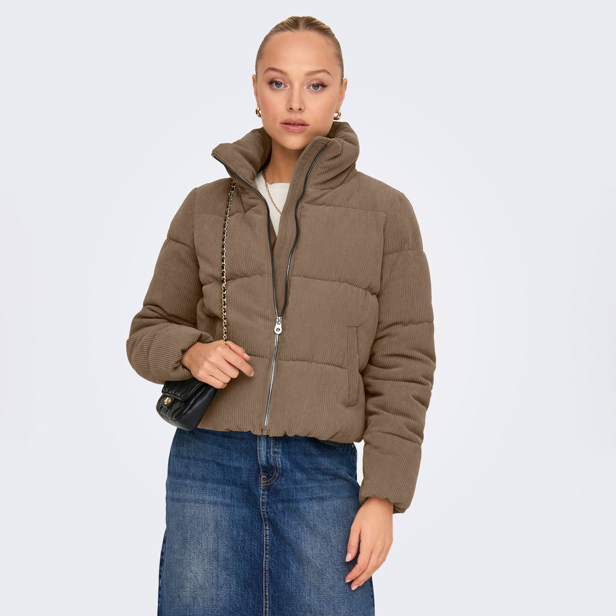 Only New Dolly Corduroy Puffer Winter Jacket Women | Plutosport