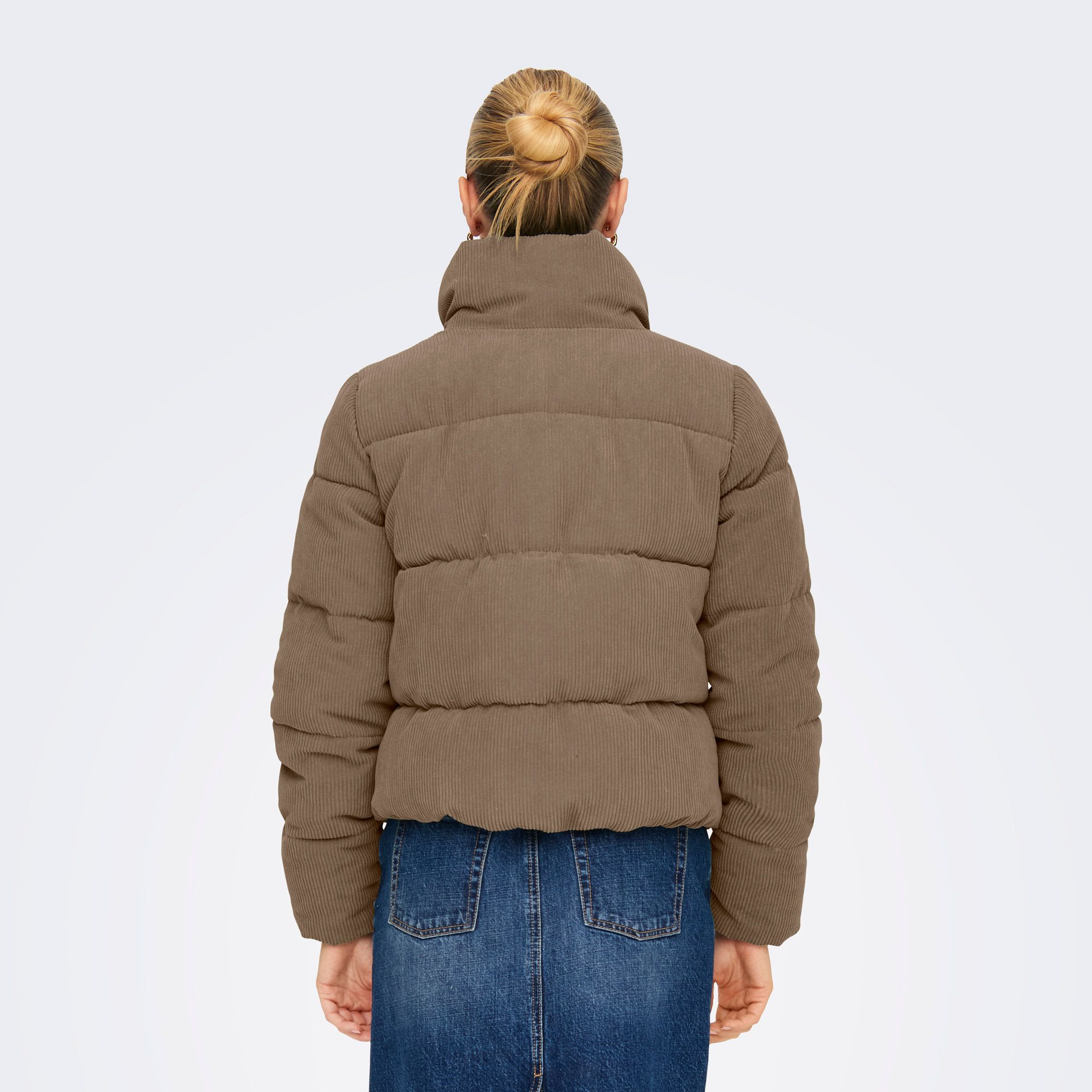 Only New Dolly Corduroy Puffer Winterjas Dames 