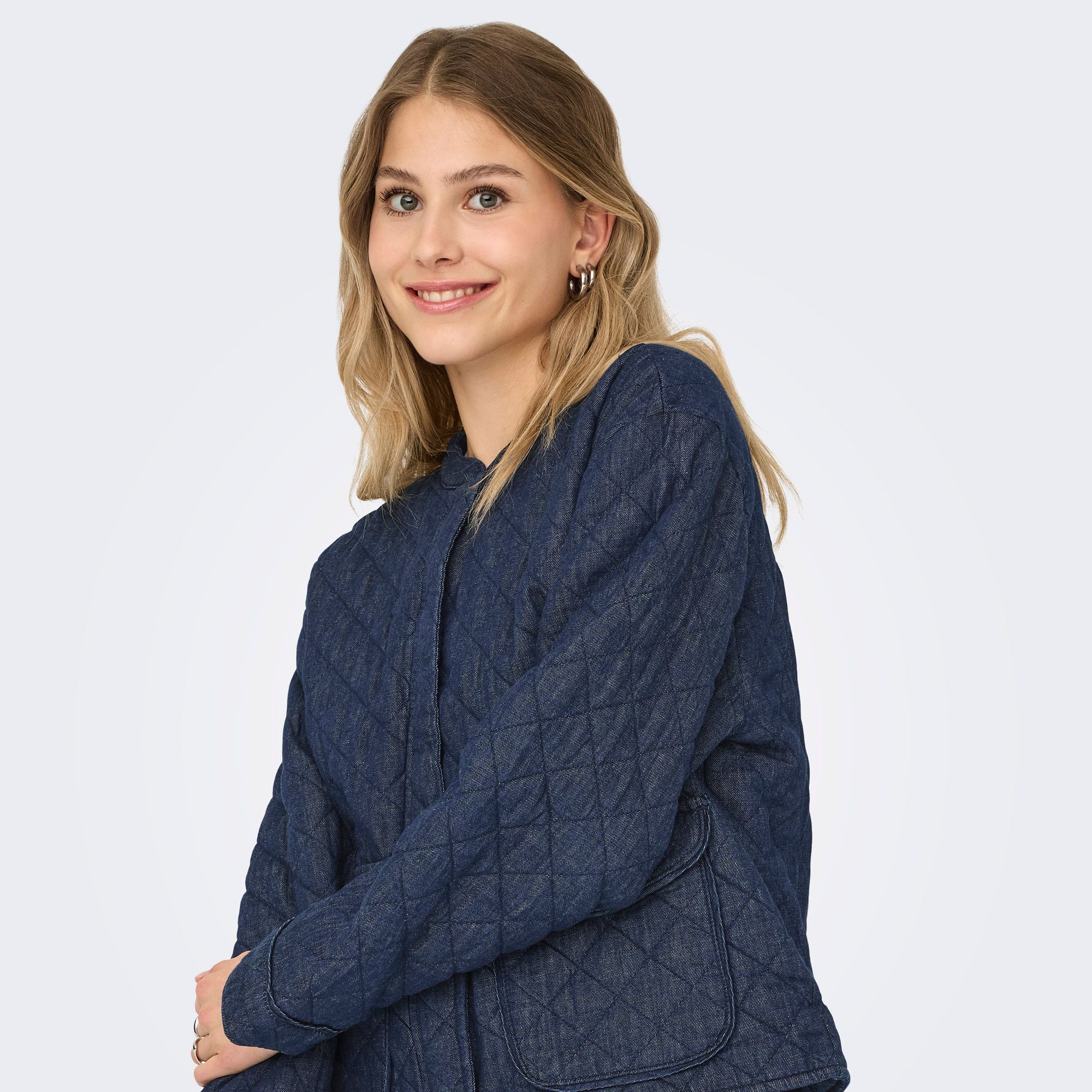 Only Hallie Quilted Denim Jas Dames