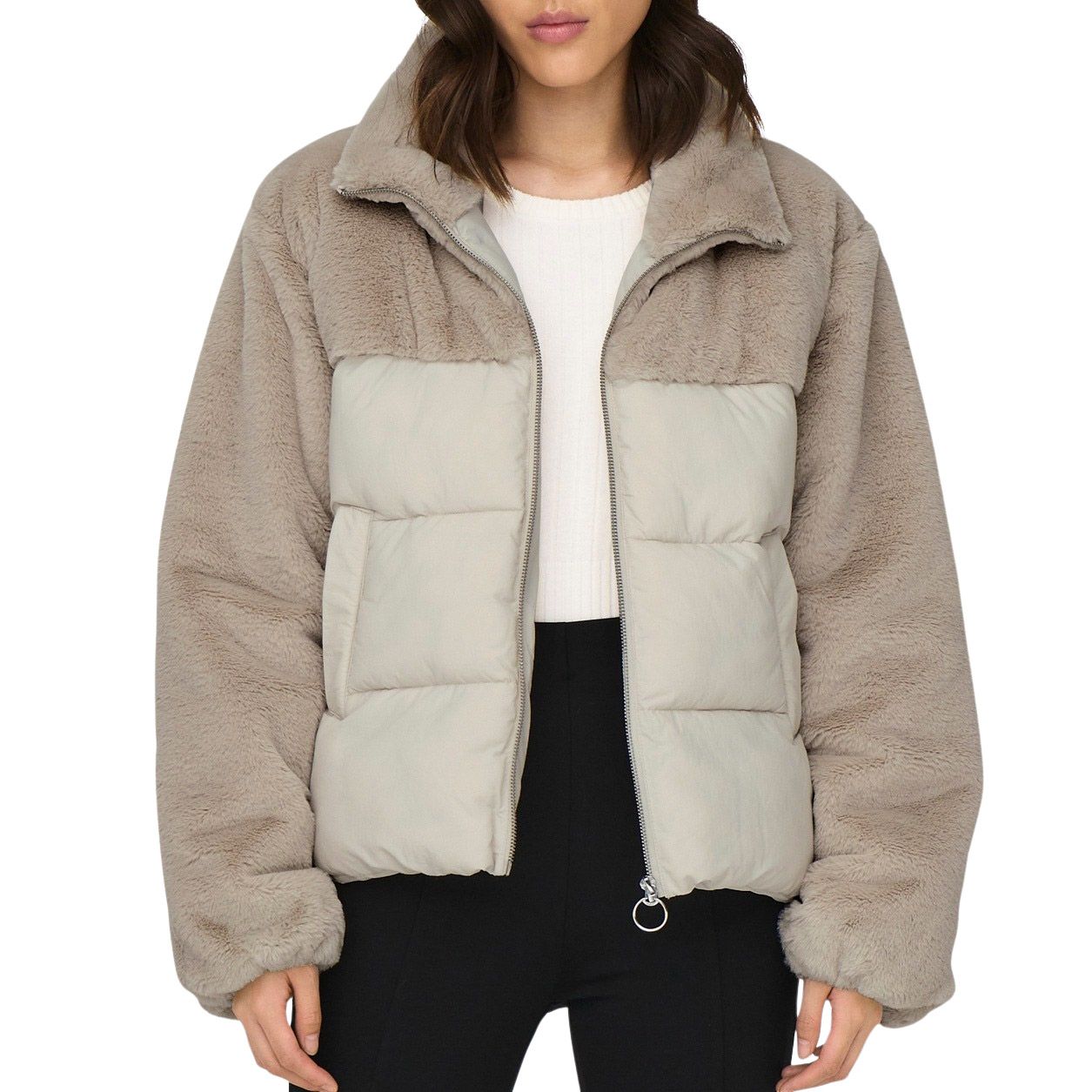 Only Wanja Fur Puffer Winterjas Dames