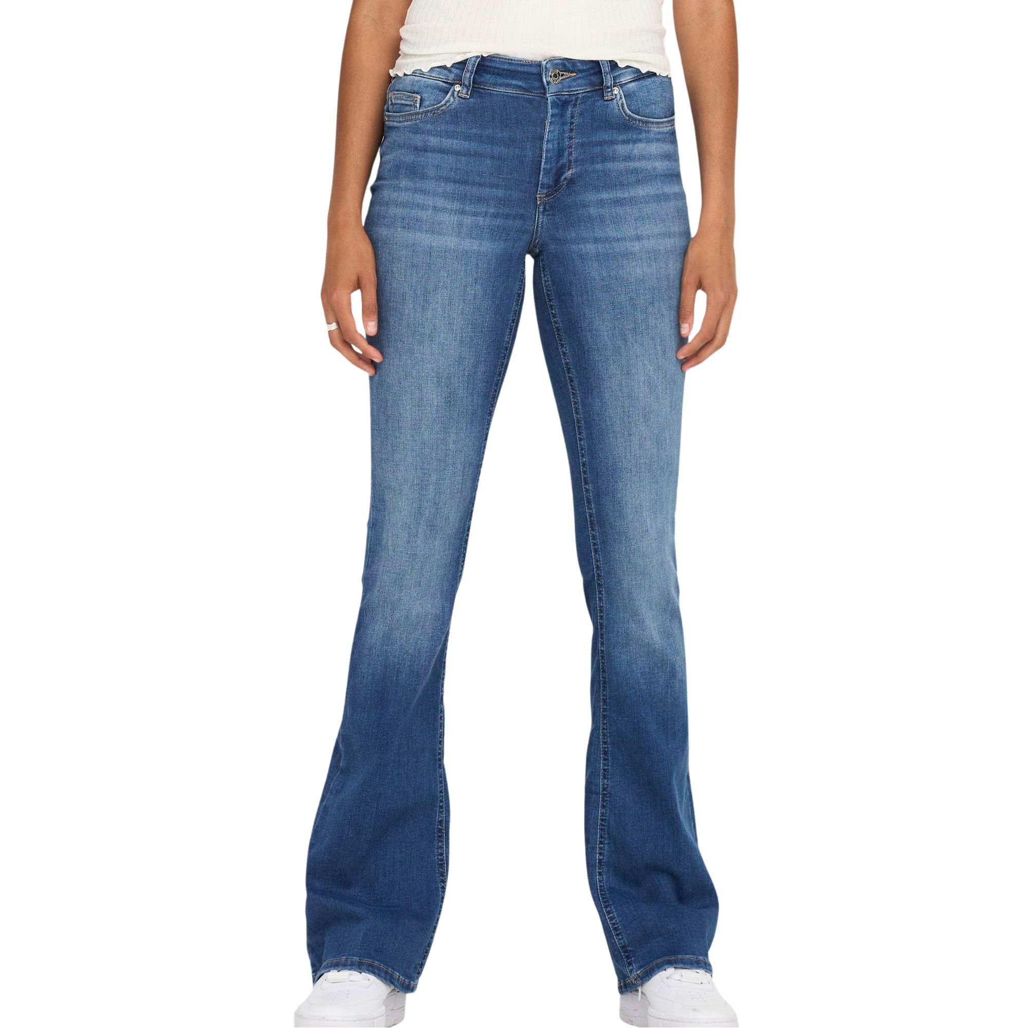 Only Blush Mid Flared Jeans Damen | Plutosport