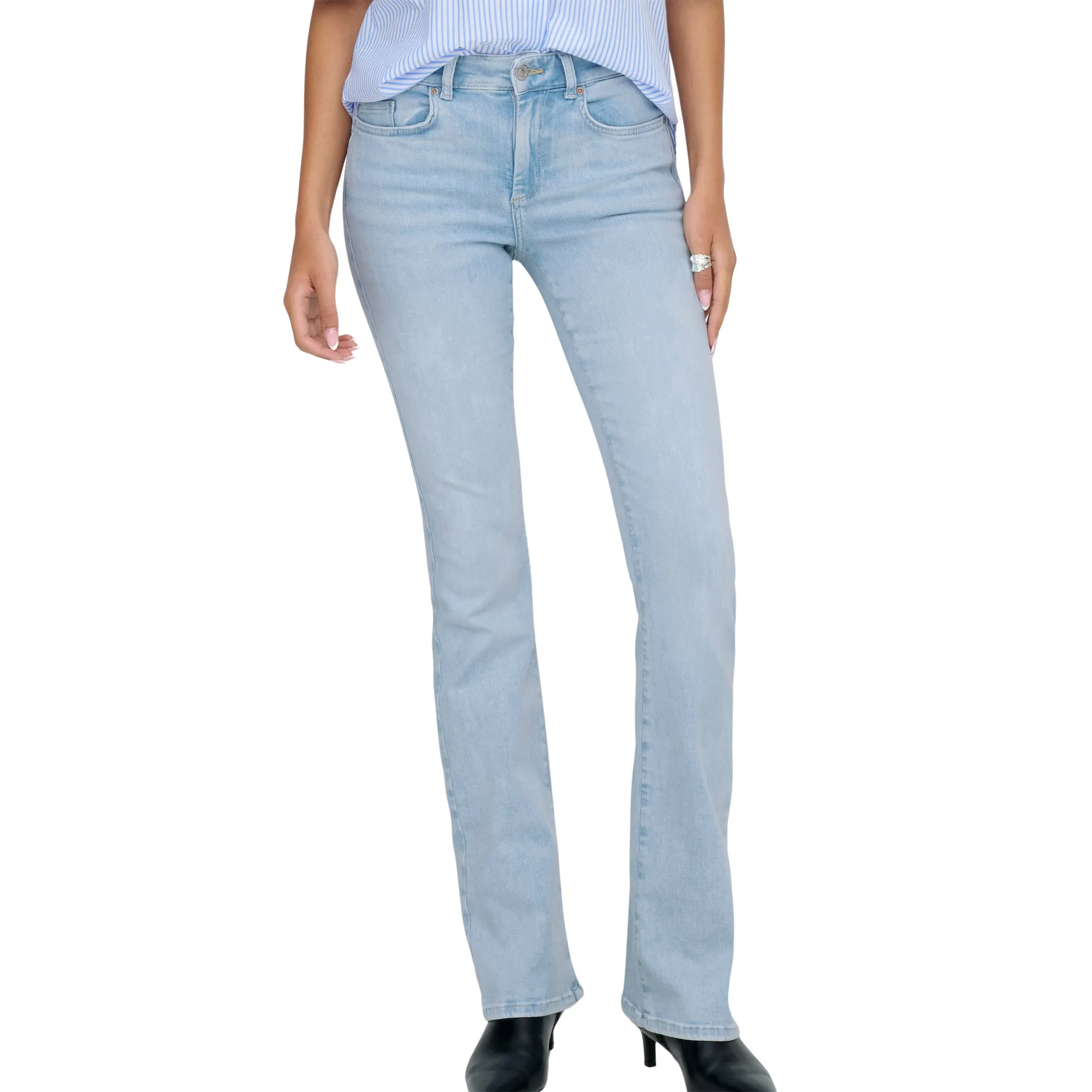 Only Blush Mid Flared Denim Jeans Dames