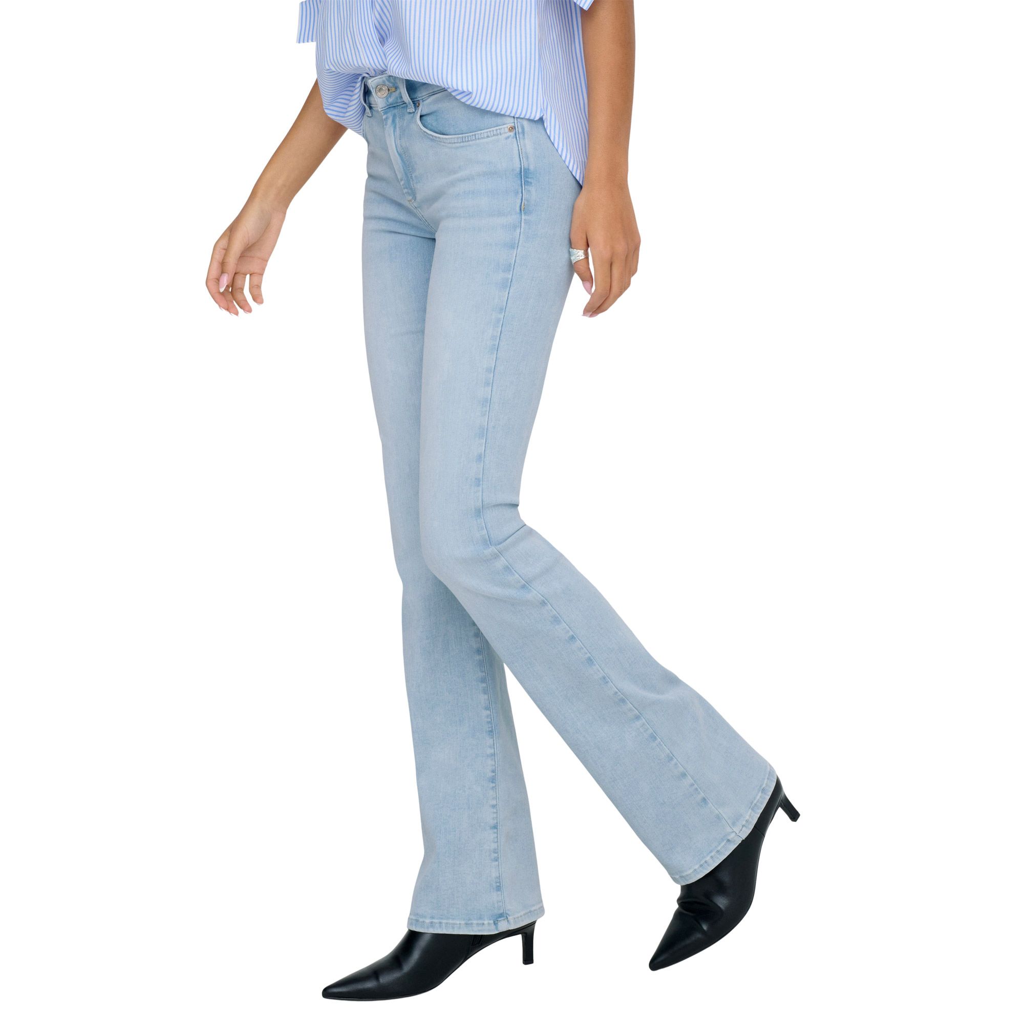 Only Blush Mid Flared Denim Jeans Dames