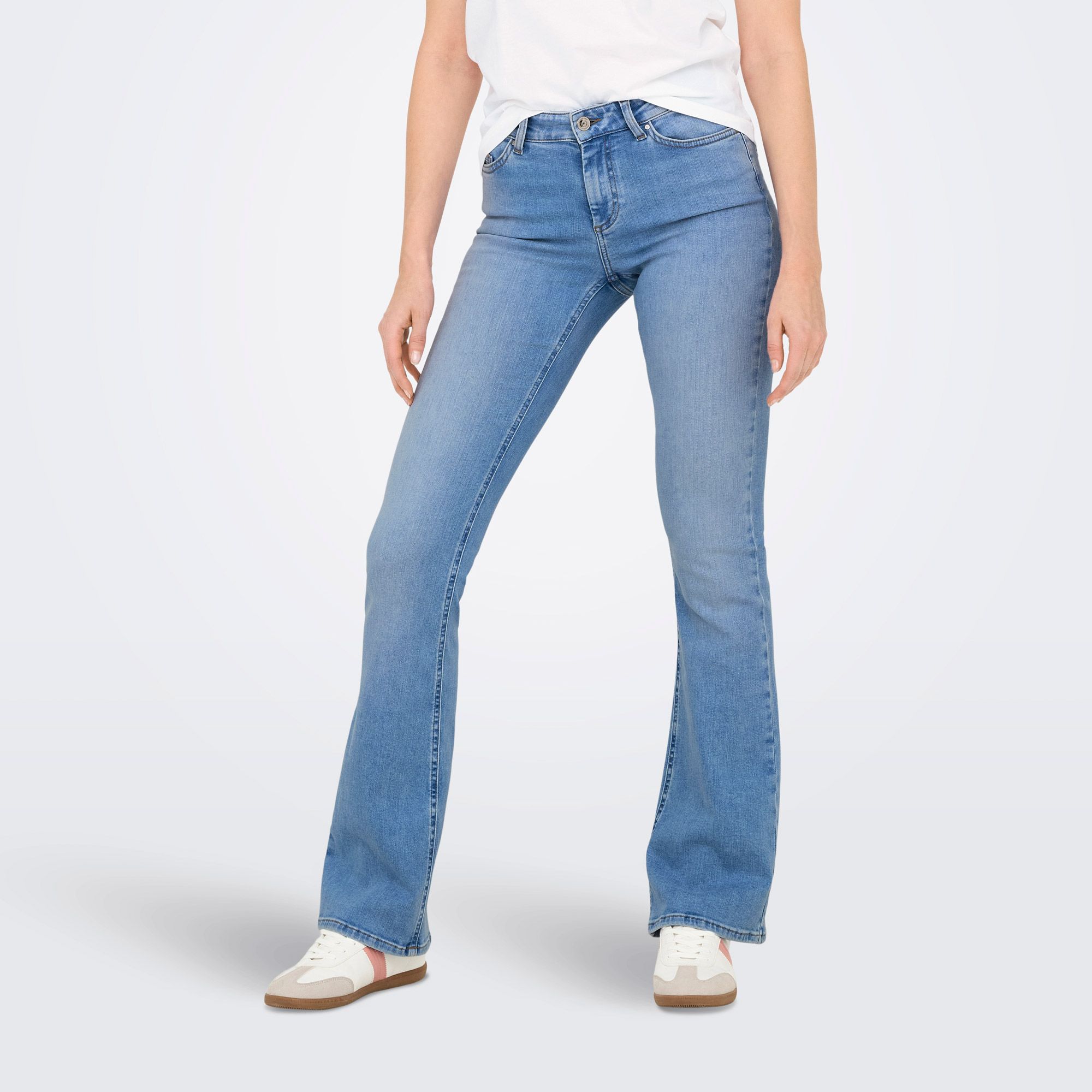 Only Blush Mid Flared Jeans Dames
