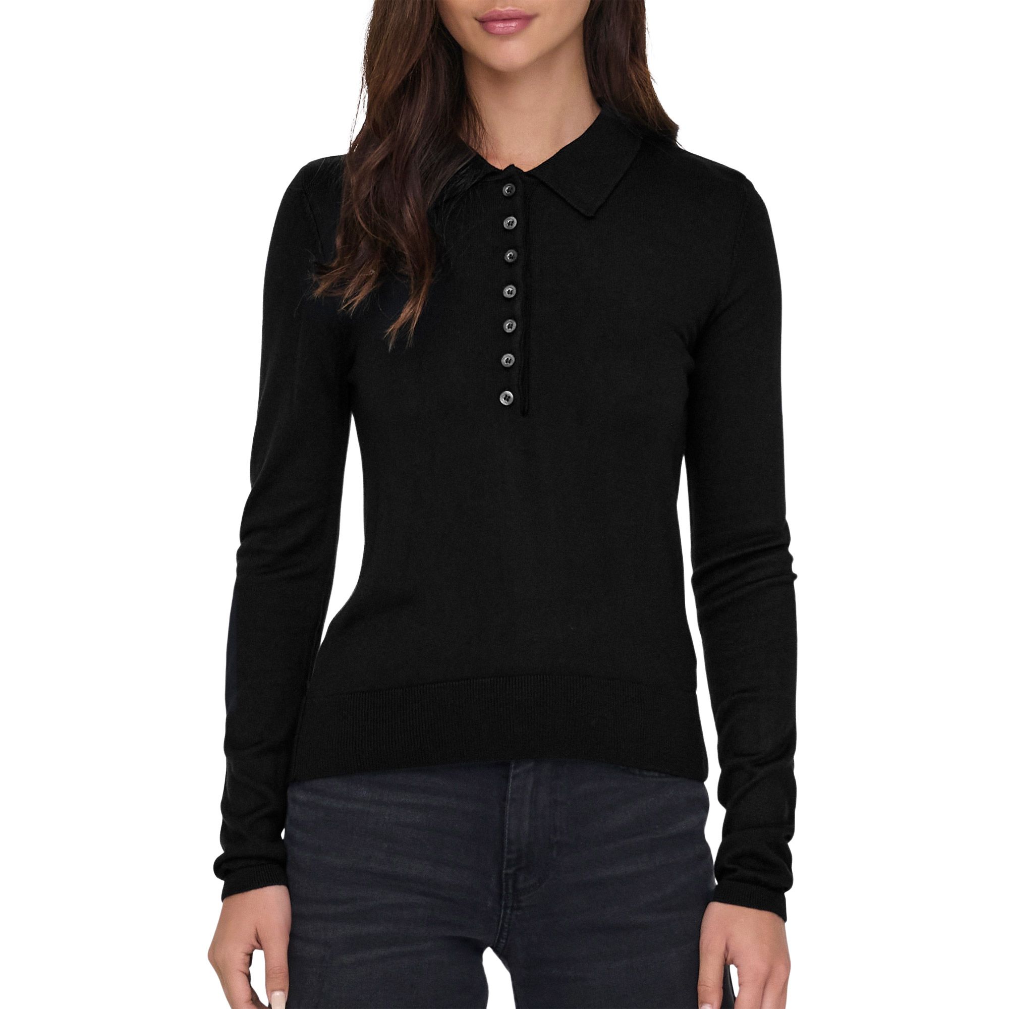 Only Cathrine LS Knit Polo Dames
