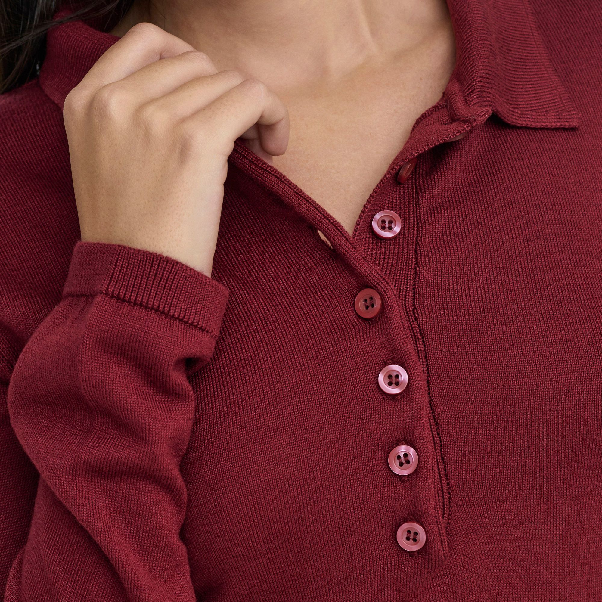 Only Cathrine LS Knit Polo Dames
