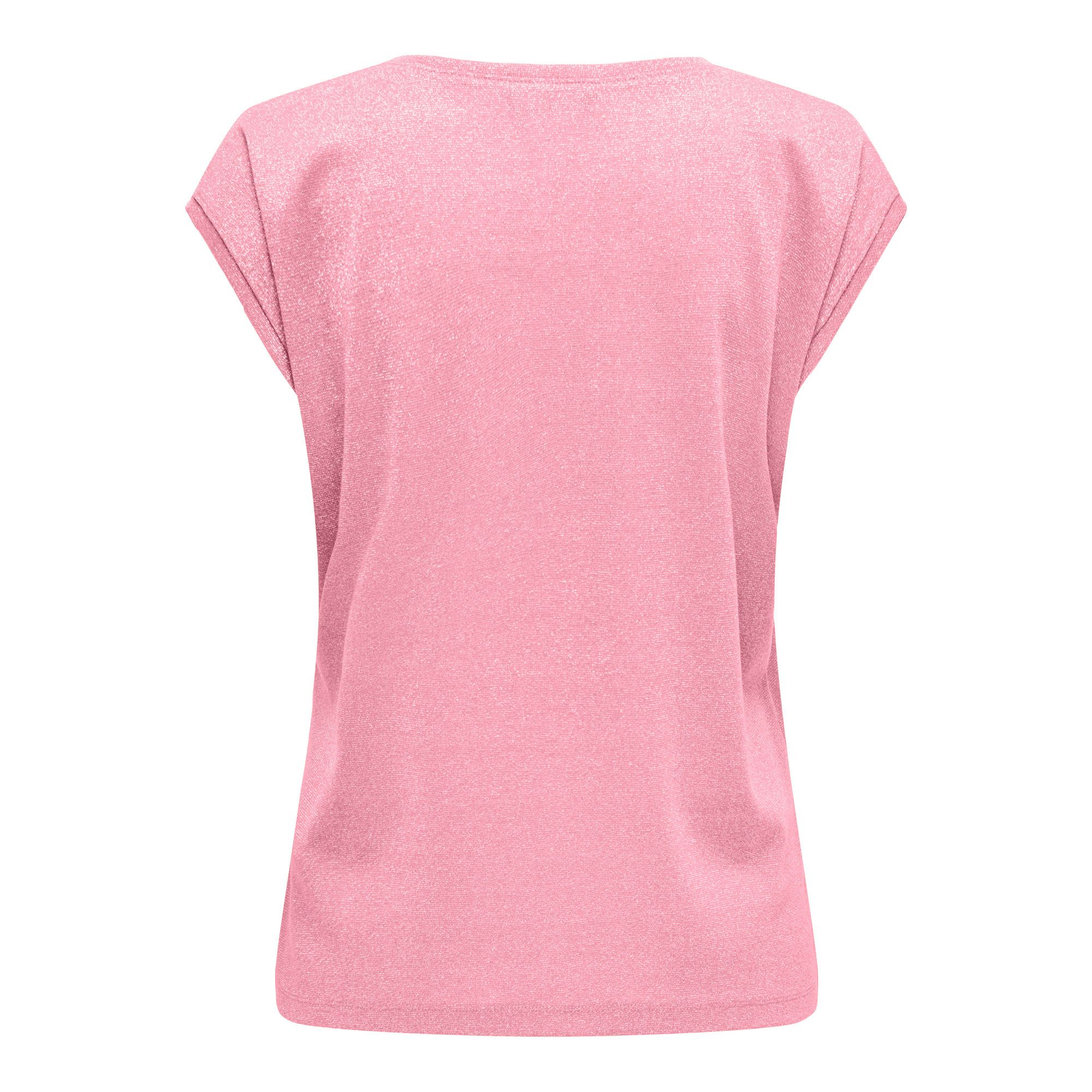 Only Silvery V-neck Loose Shirt Dames