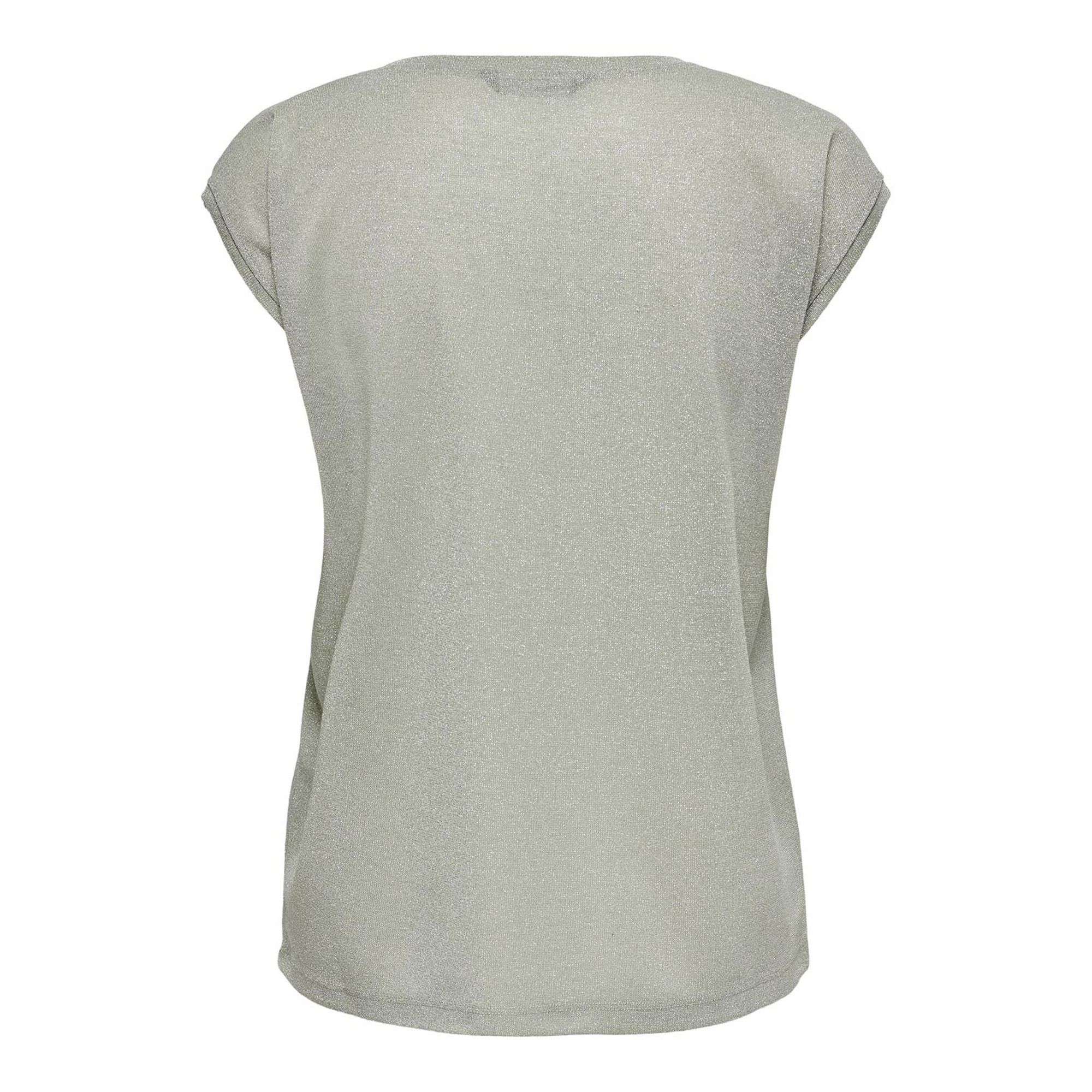 Only Silvery V-neck Loose Shirt Damen