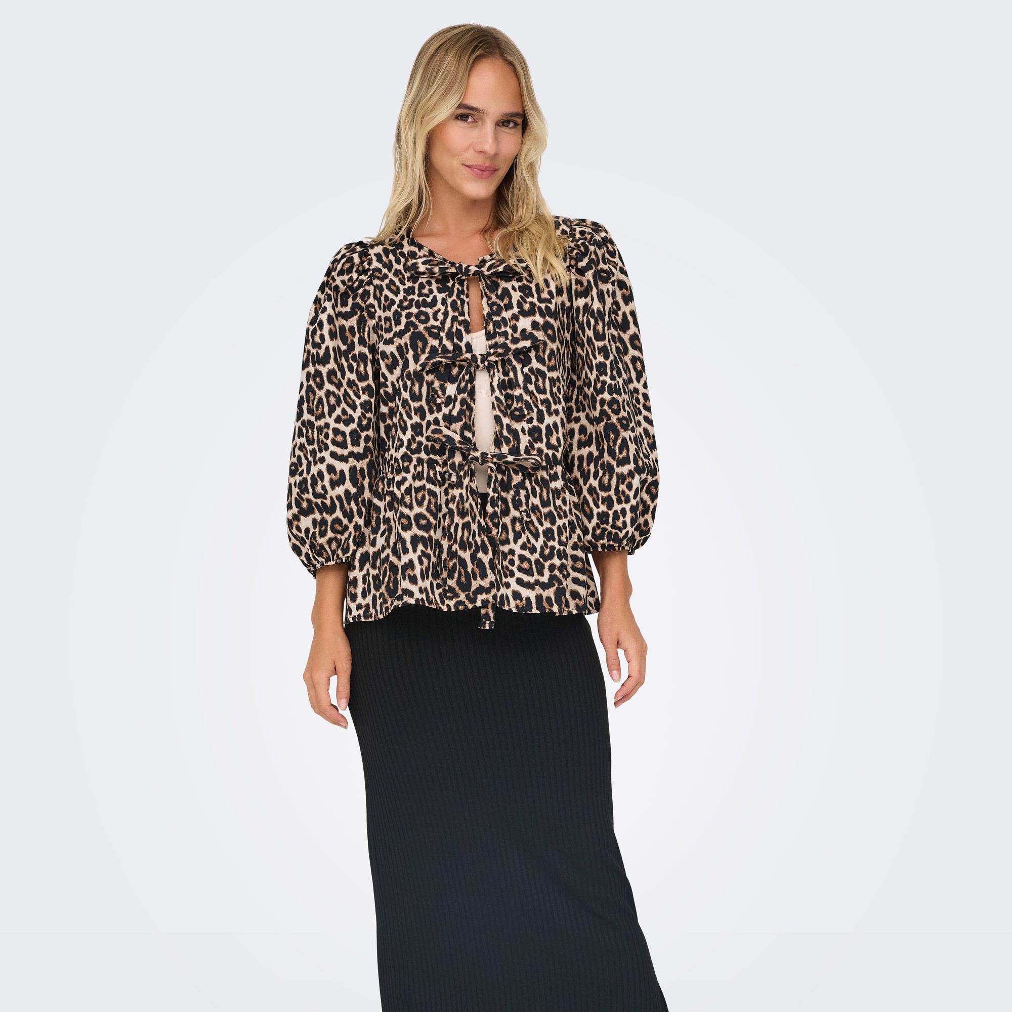 Only Clara Puff Bow Top Dames