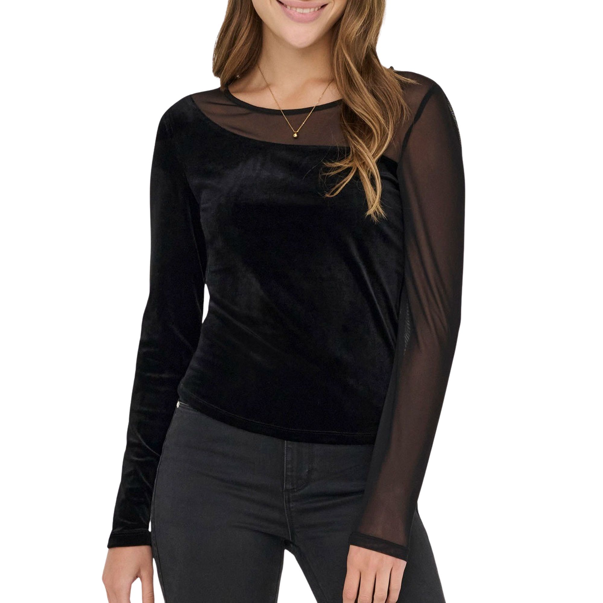 Only Smooth Mix Top Longsleeve Shirt Dames