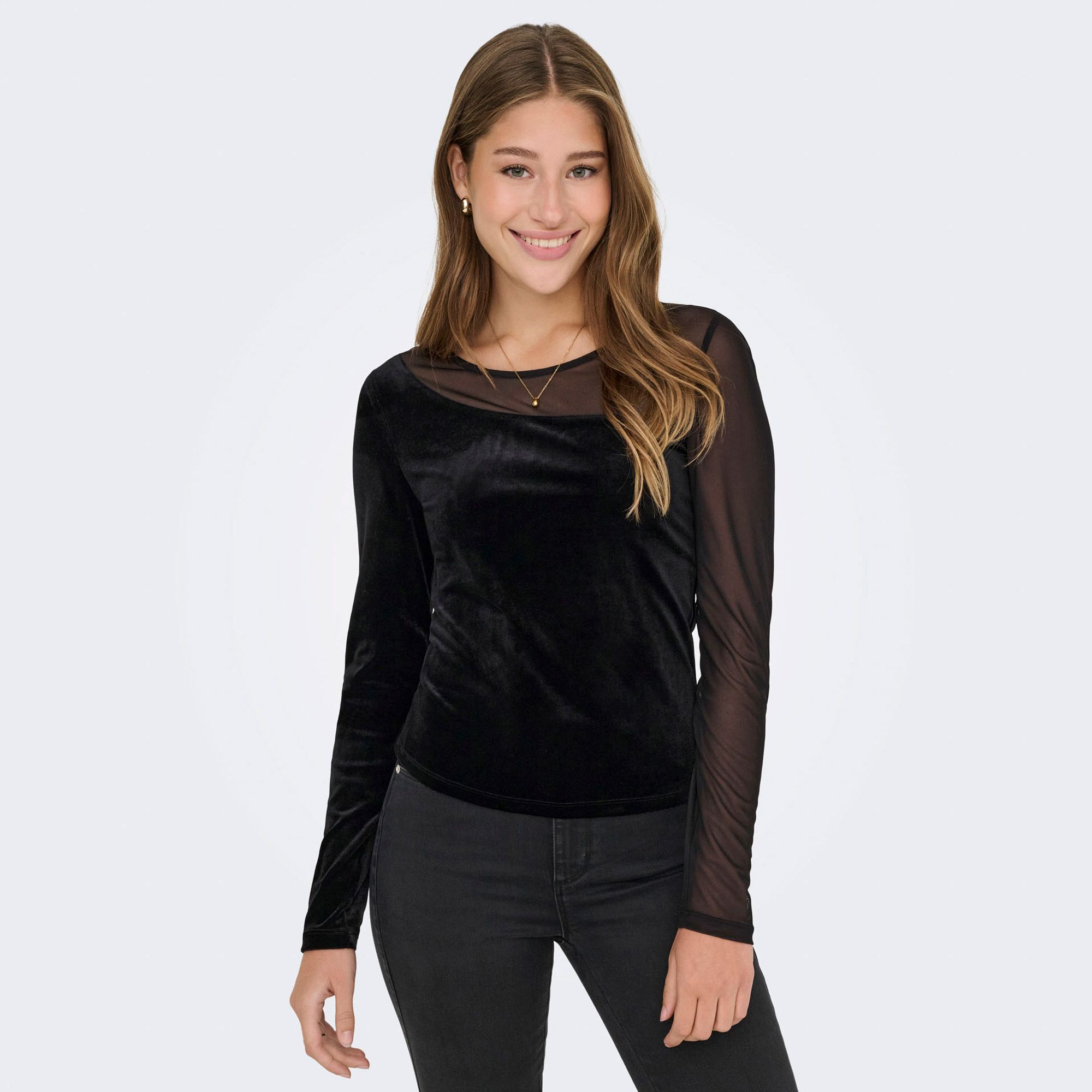 Only Smooth Mix Top Longsleeve Shirt Dames