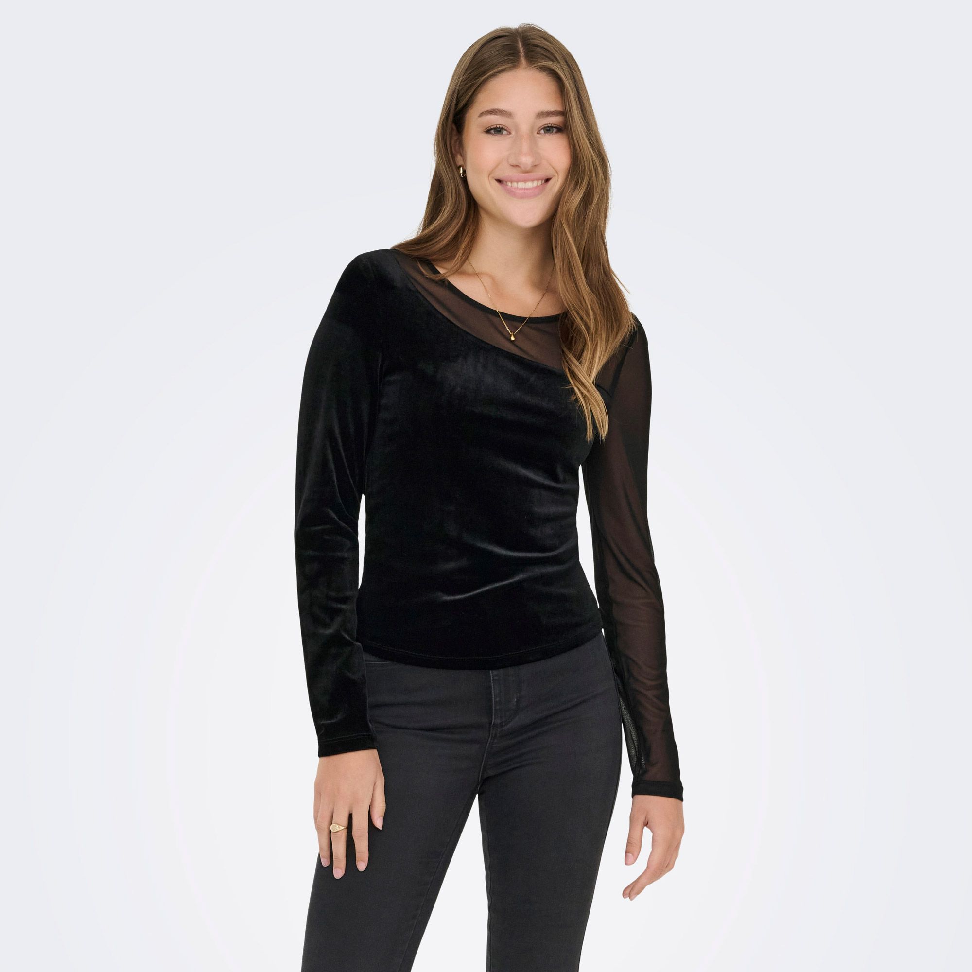 Only Smooth Mix Top Longsleeve Shirt Dames