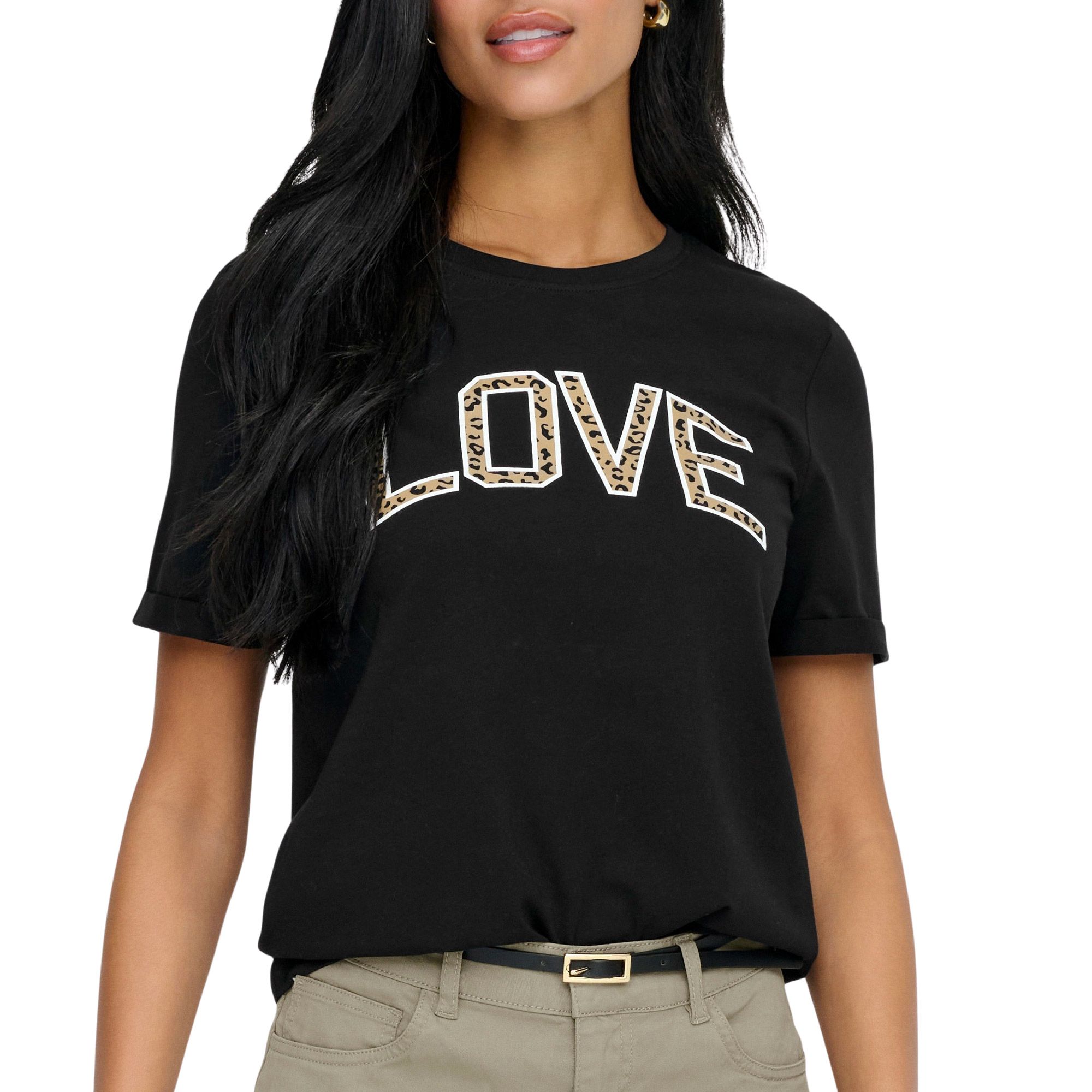 Only Lea Life Print T-shirt Dames