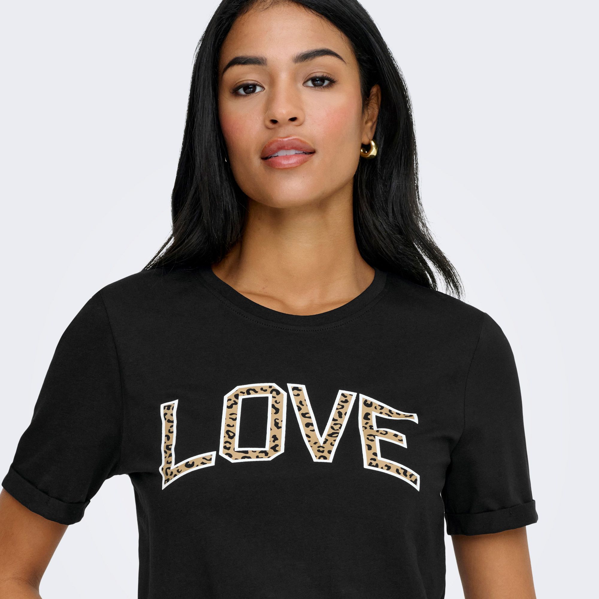 Only Lea Life Print T-shirt Damen