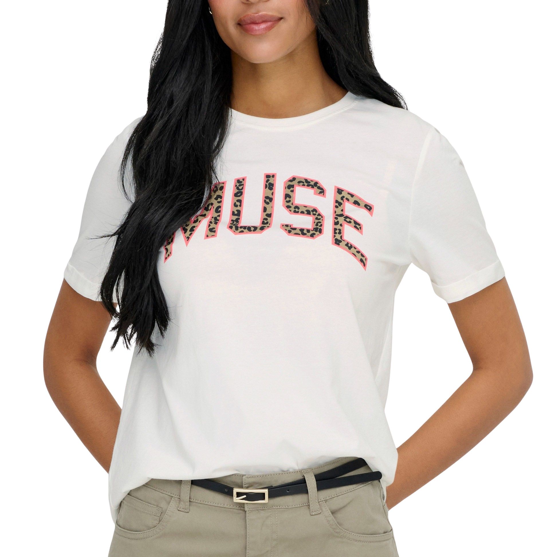 Only Lea Life Print T-shirt Dames