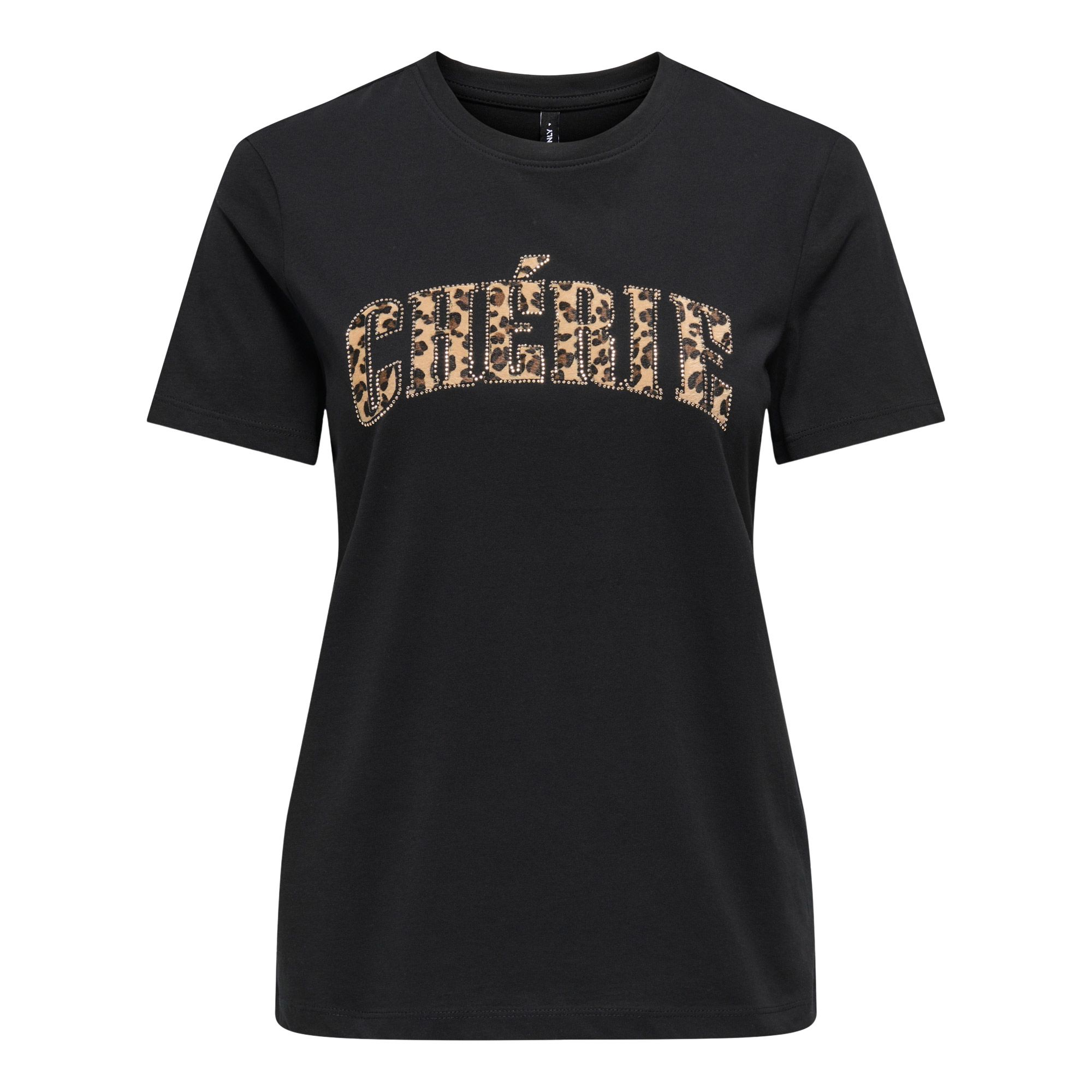 Only Ditte Life Rhnstn SS Animal T-shirt Damen
