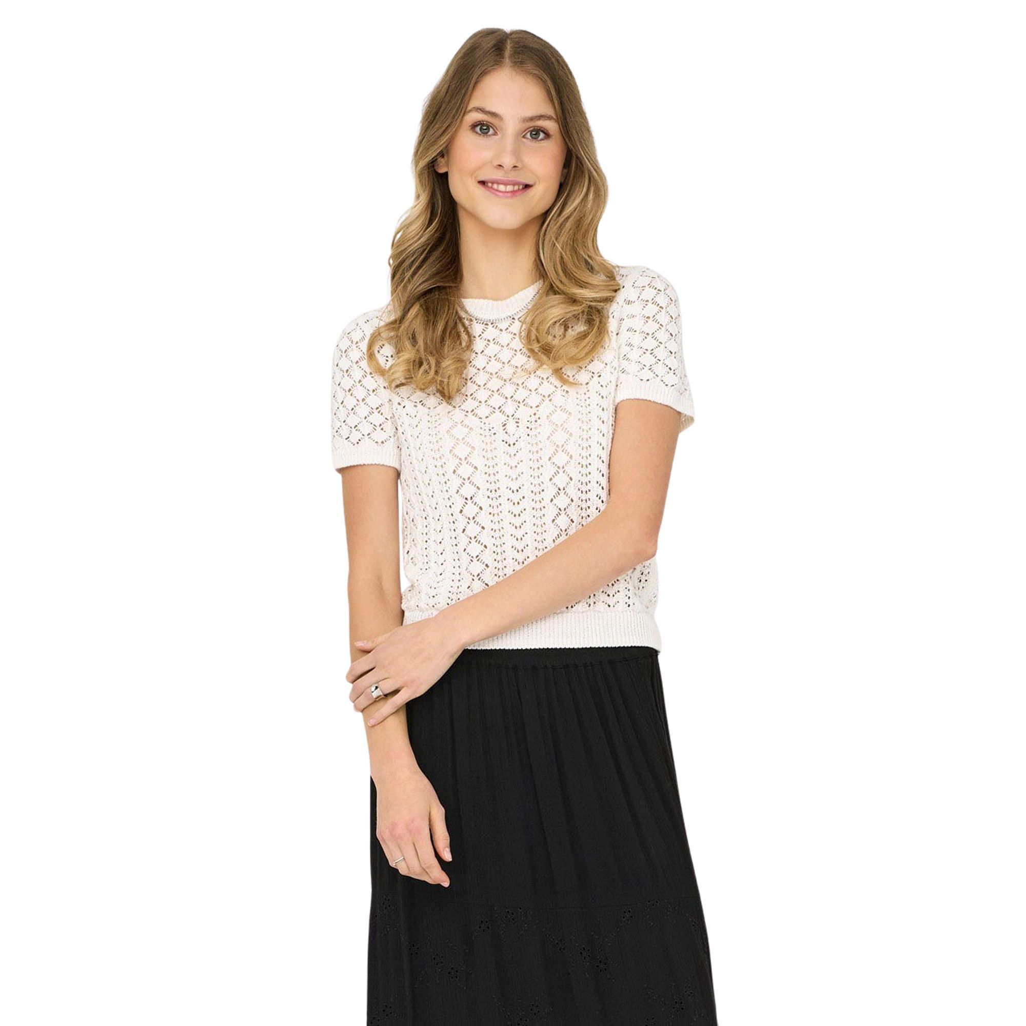 Only Saga Life Knitted Crew Shirt Dames