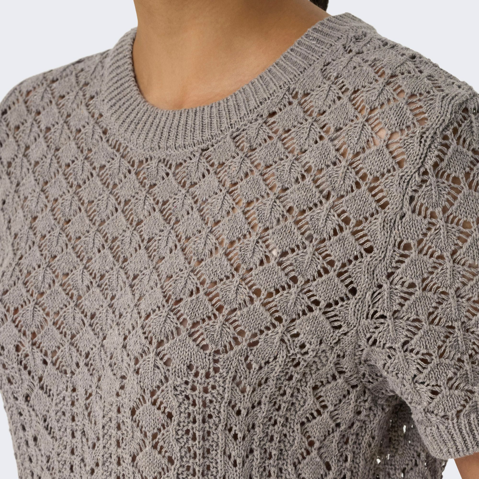 Only Saga Life Knitted Crew Shirt Dames