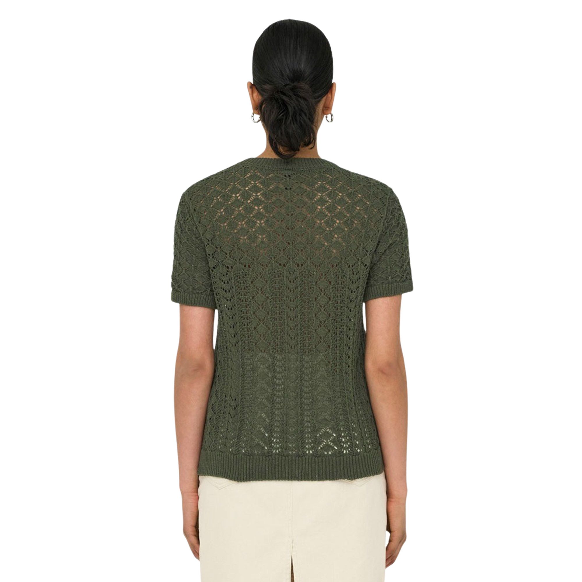 Only Saga Life Knitted Crew Shirt Dames