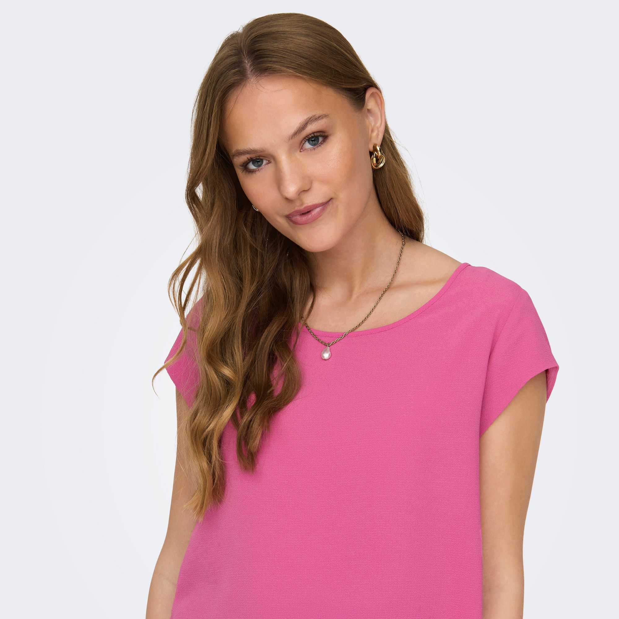 Only Vic S/S Solid Top Dames