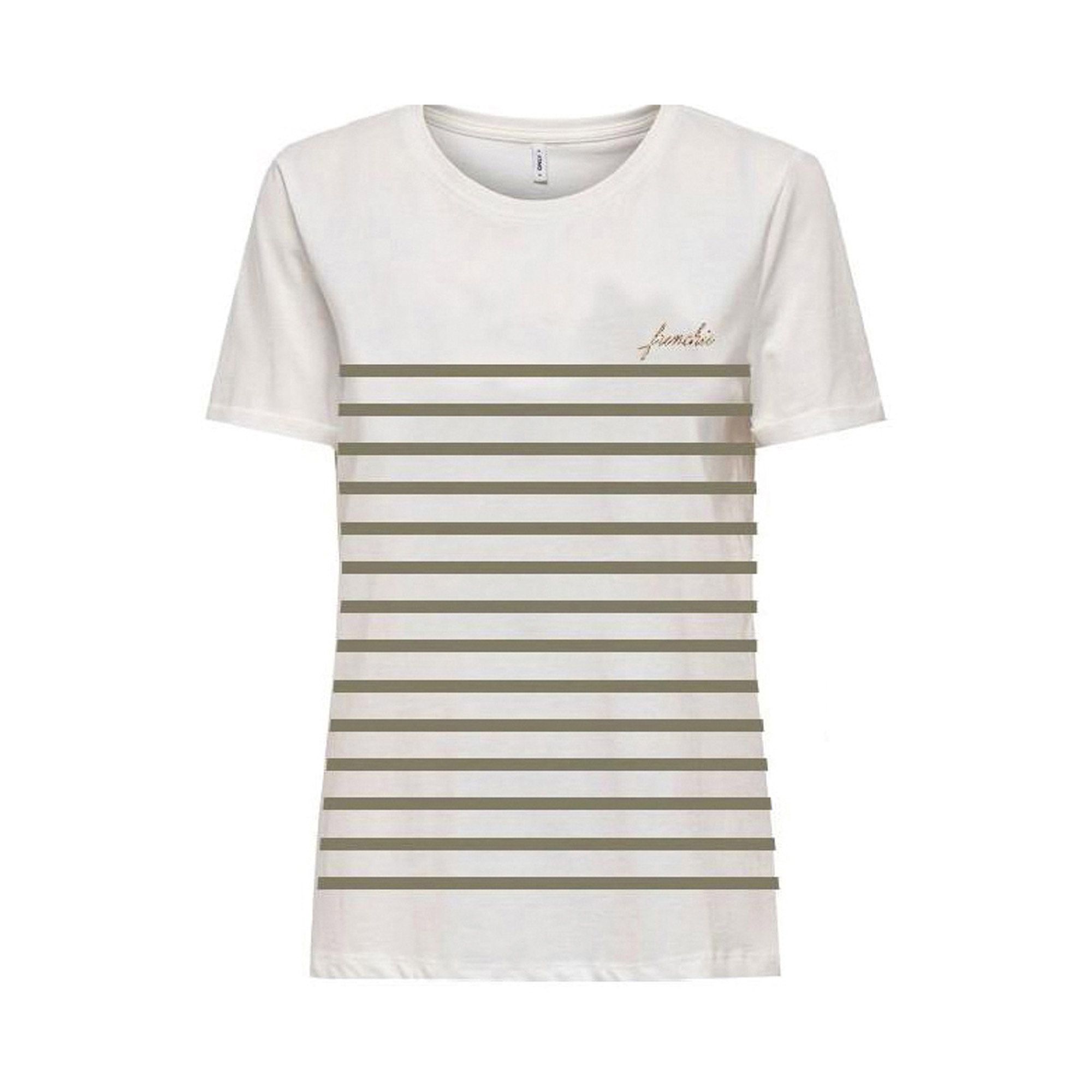 Only Lacy Life Stripe T-shirt Dames