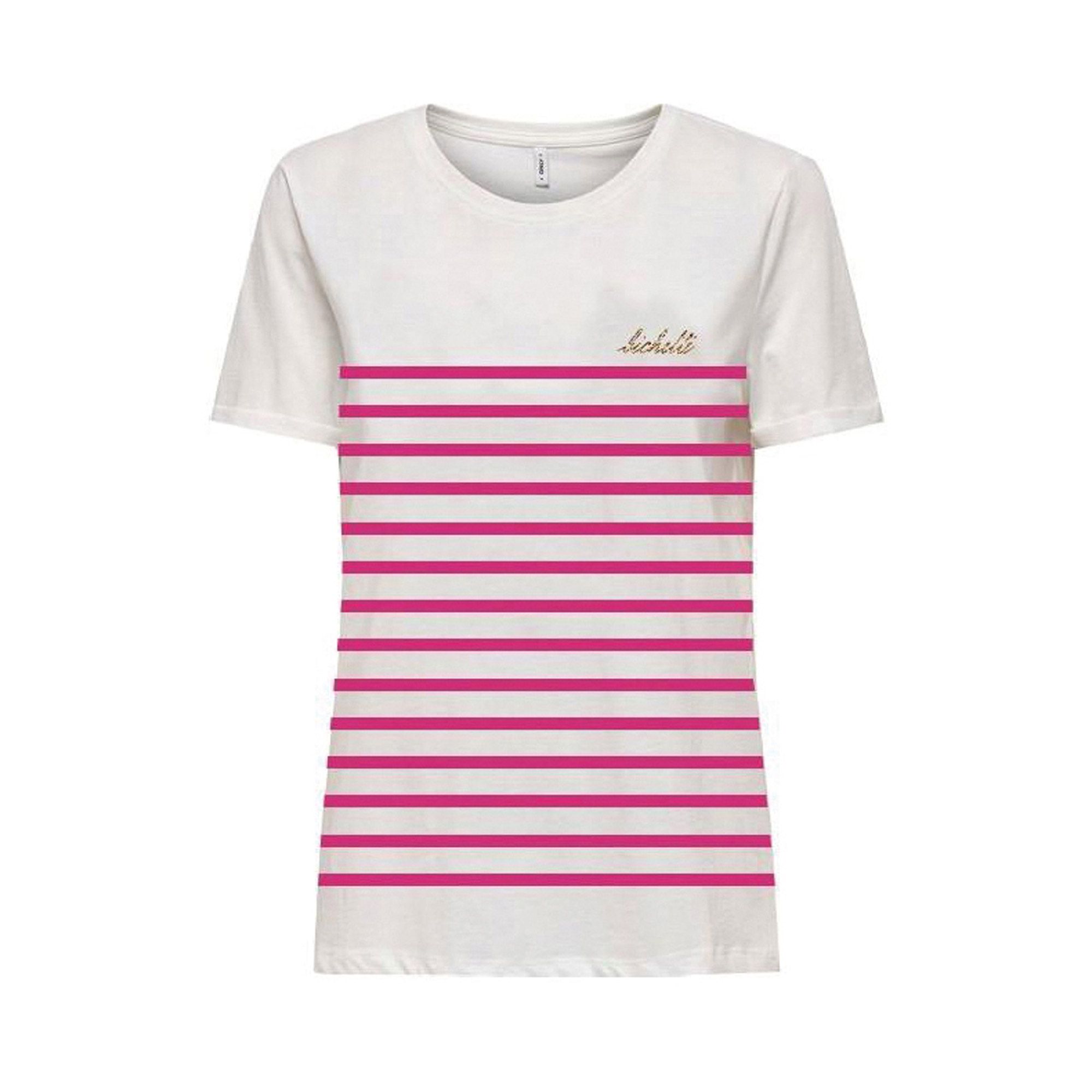 Only Lacy Life Stripe T-shirt Dames