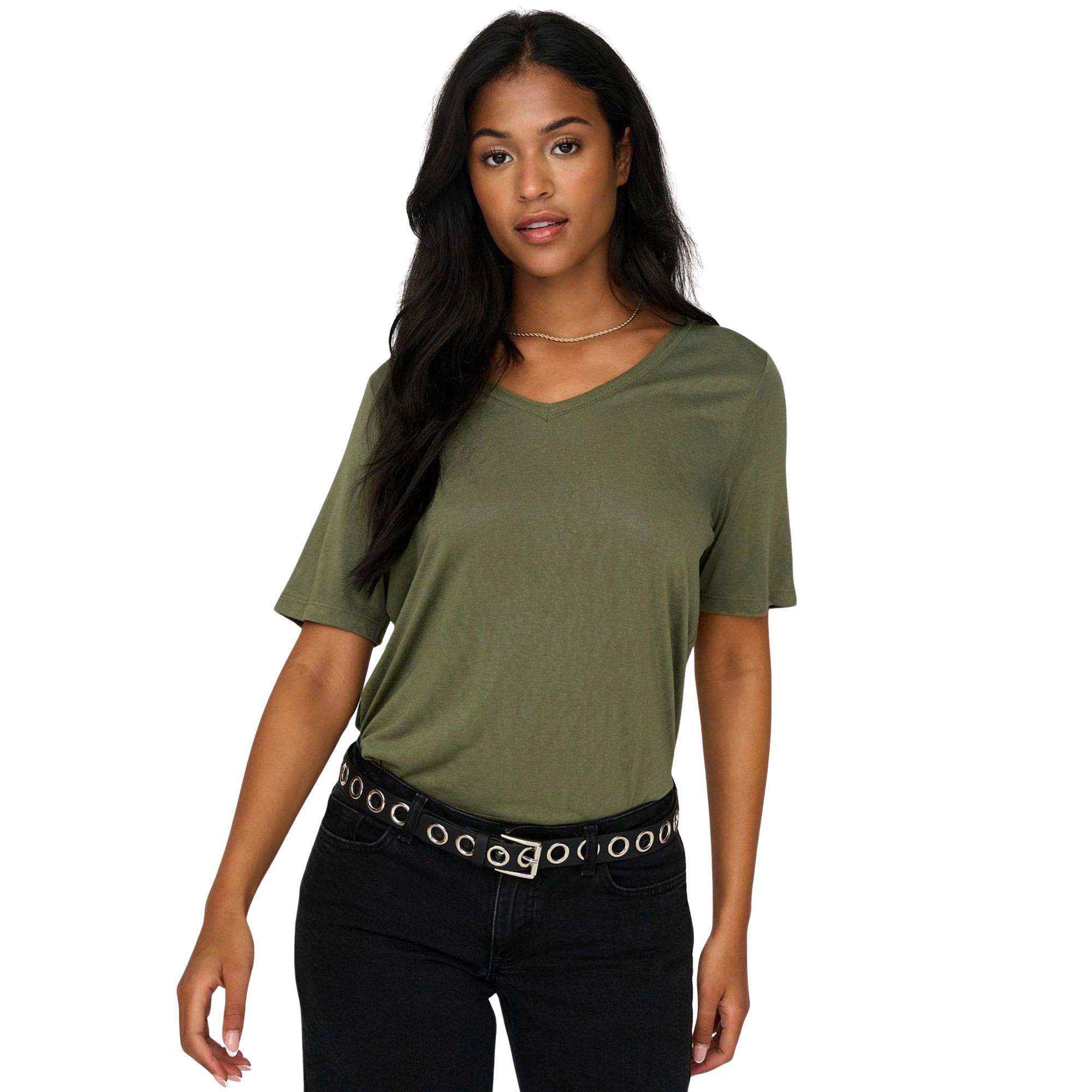 Only Elise V-Neck Shirt Dames