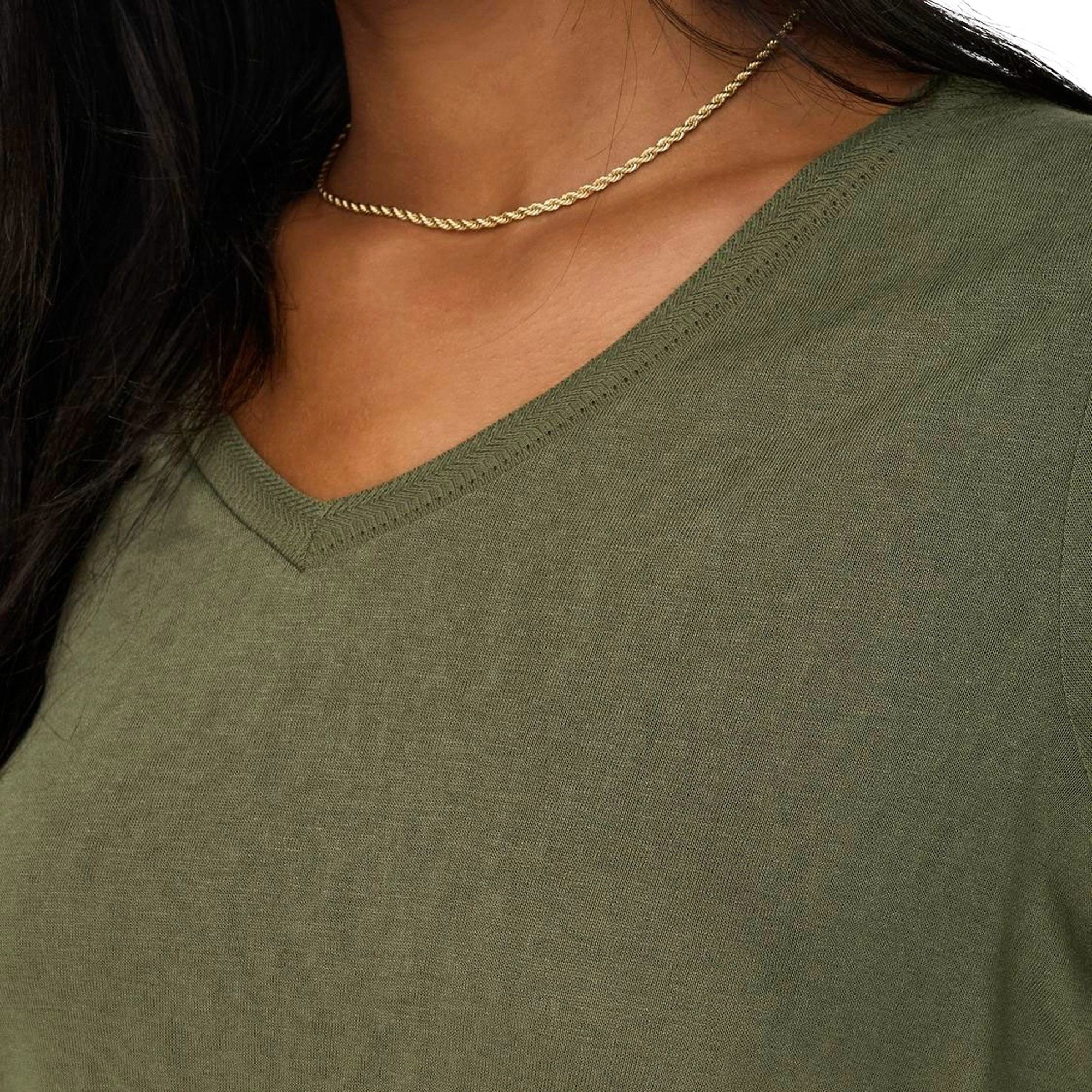 Only Elise V-Neck Shirt Dames