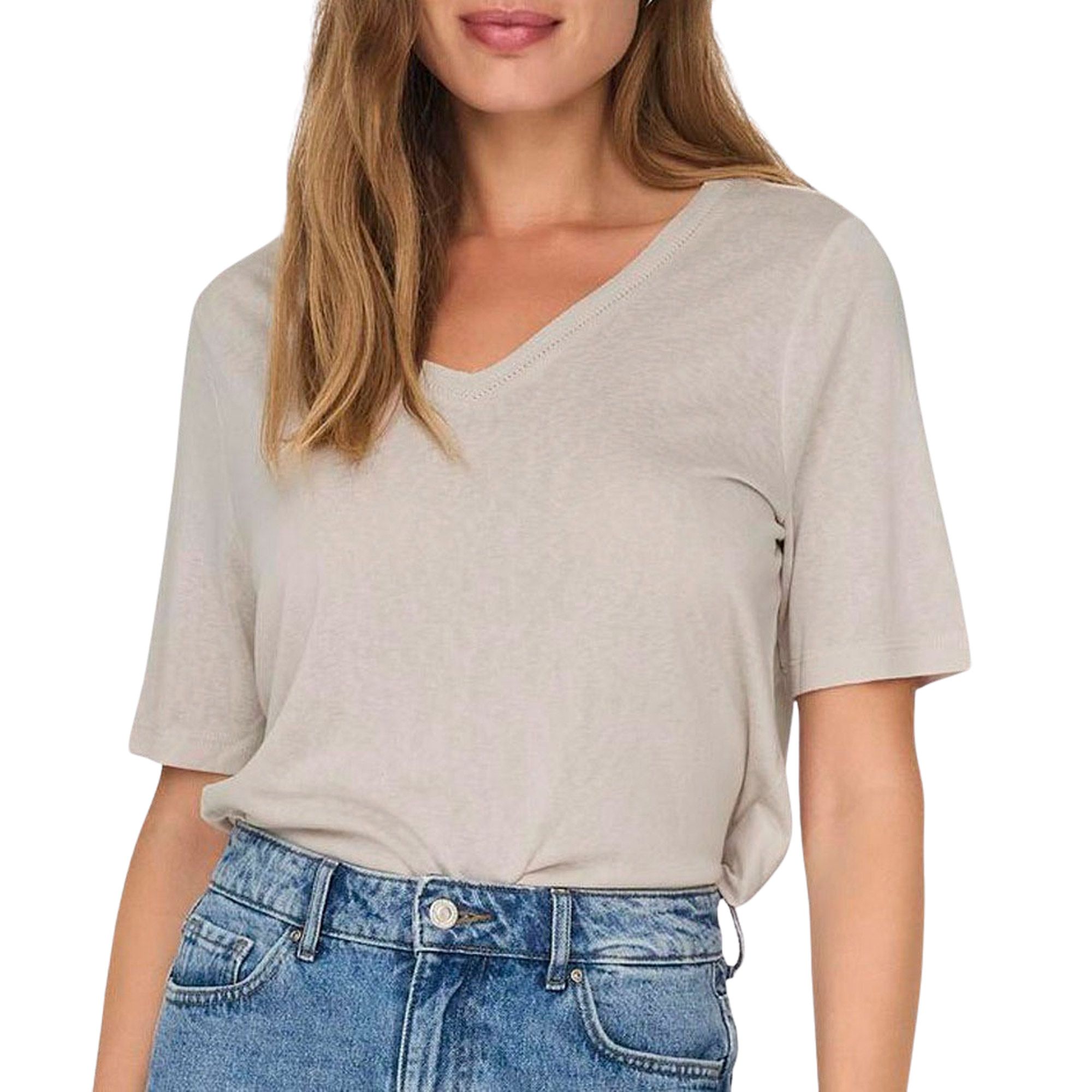 Only Elise V-Neck Shirt Dames