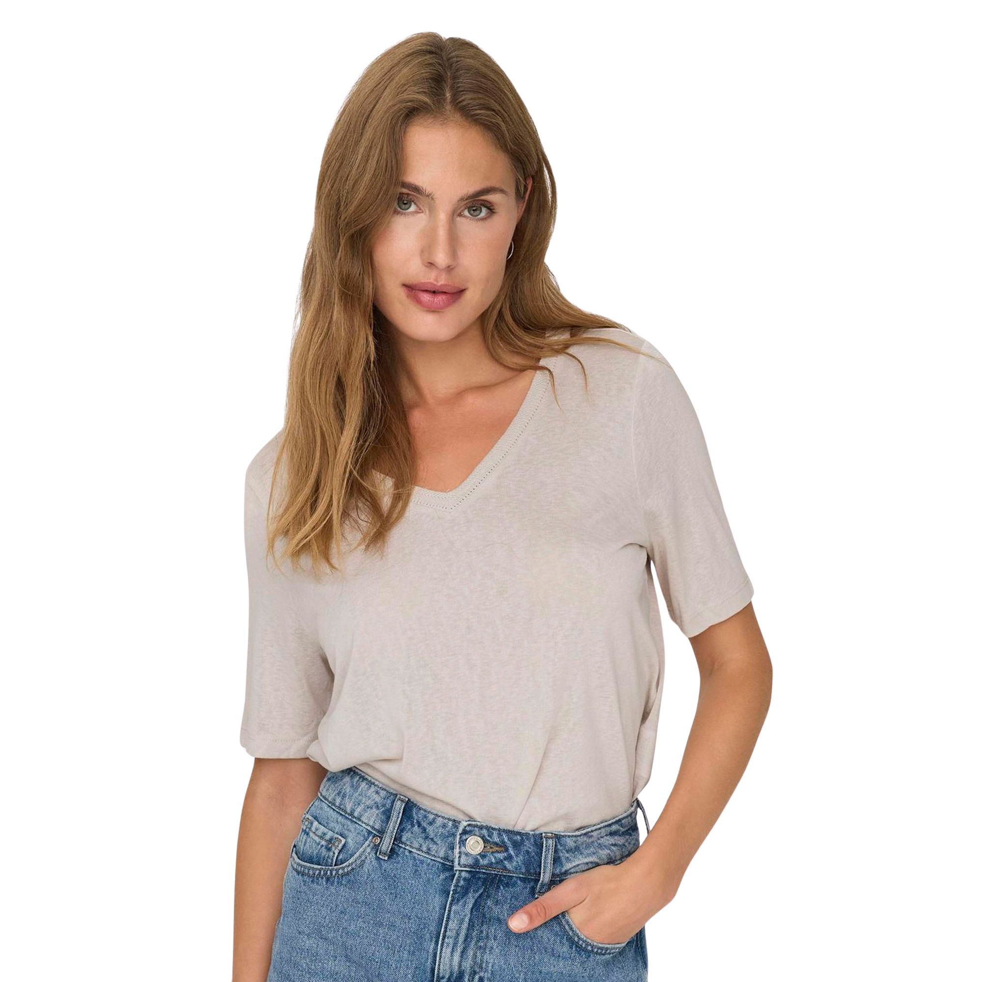 Only Elise V-Neck Shirt Dames
